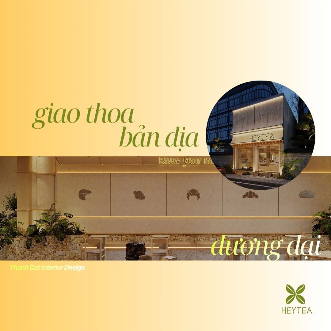 thiết kế quán trà sữa đẹp