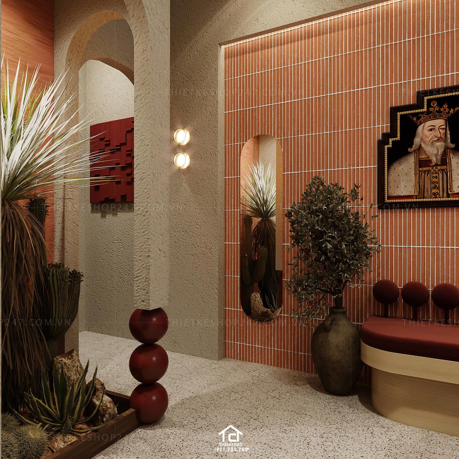 thiết kế quán trà sữa, cafe đẹp ấn tượng