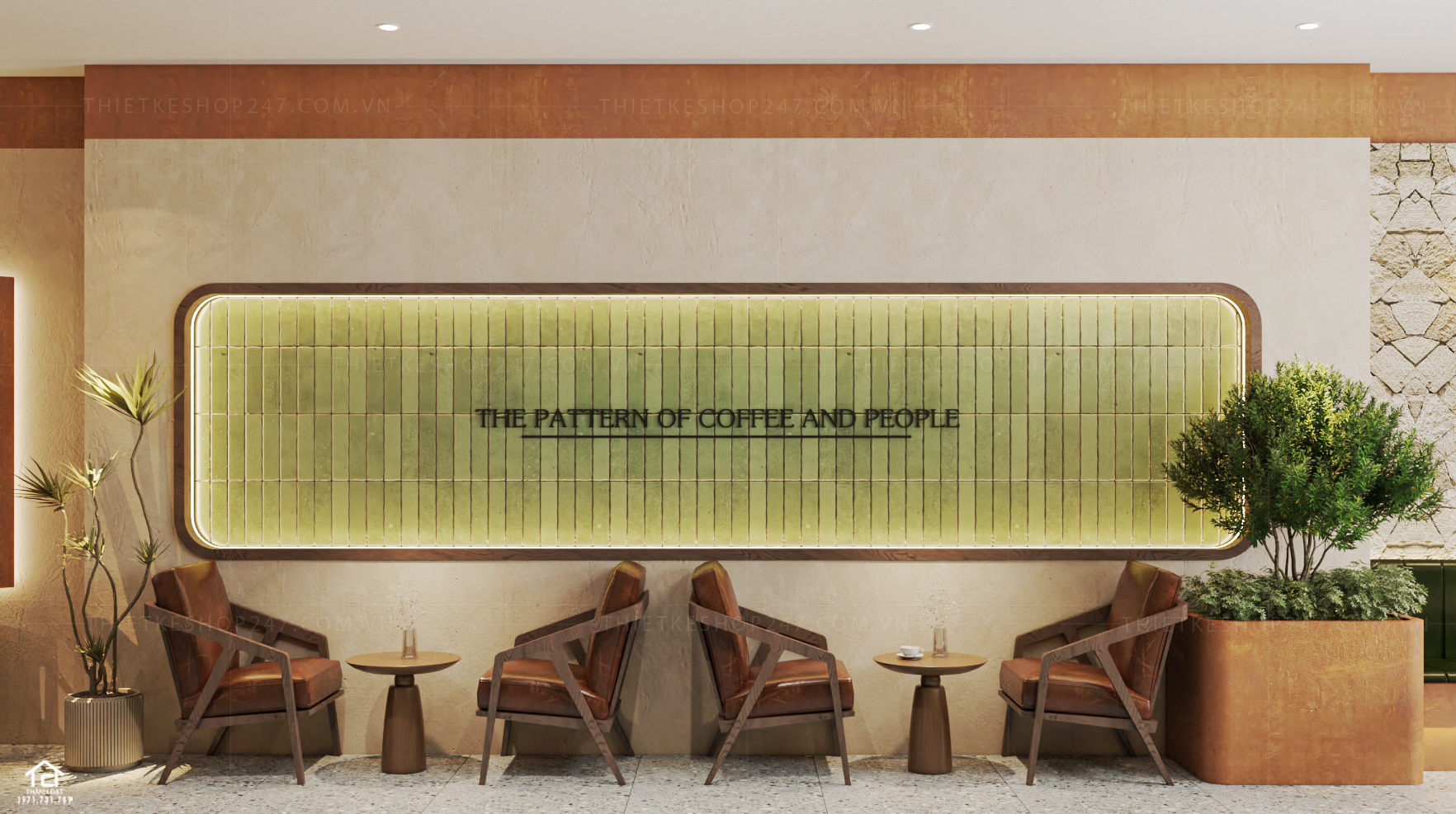 thiết kế quán trà sữa, cafe đẹp phong cách