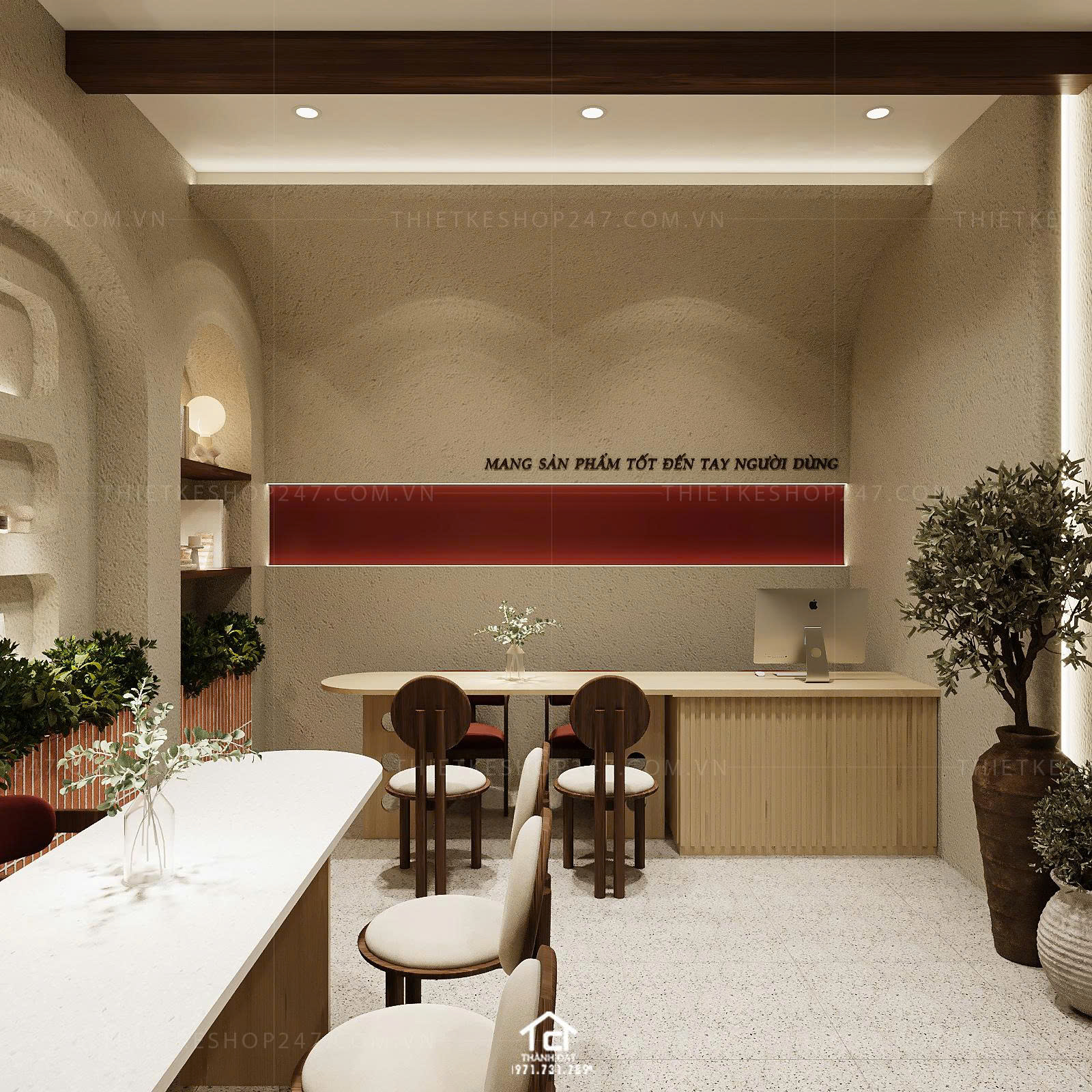 thiết kế quán trà sữa, cafe đẹp phong cách