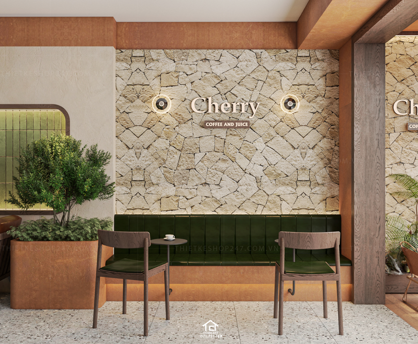 thiết kế quán trà sữa, cafe đẹp tinh tế