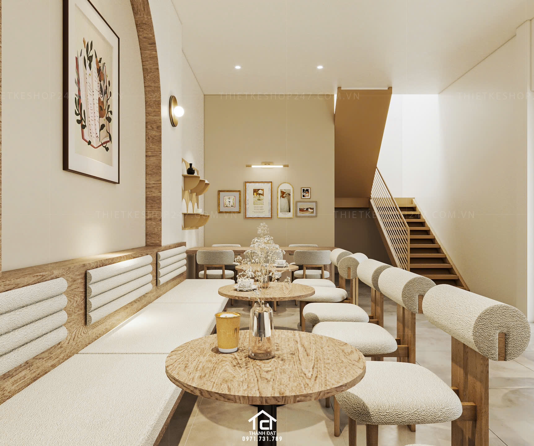 Thiết kế quán trà sữa, cafe đẹp bắt mắt
