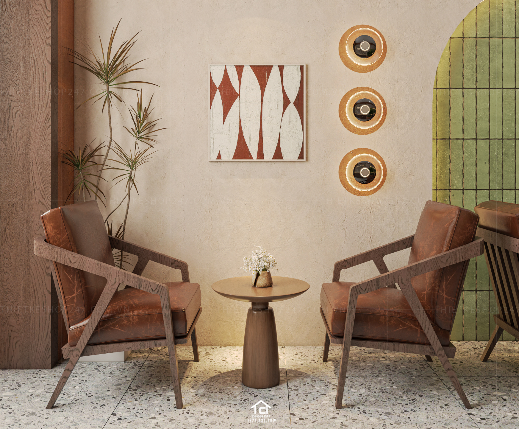 thiết kế quán trà sữa, cafe đẹp nhỏ xinh