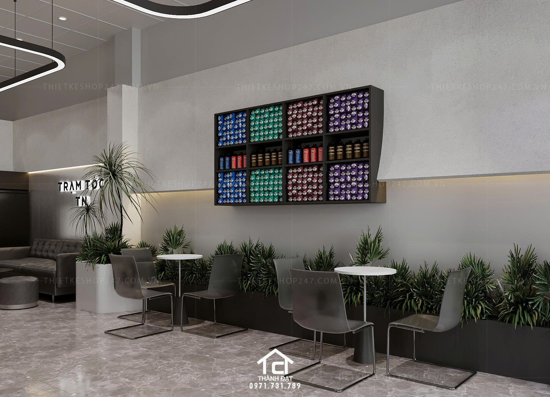 Thiết kế salon tóc đẹp ấn tượng