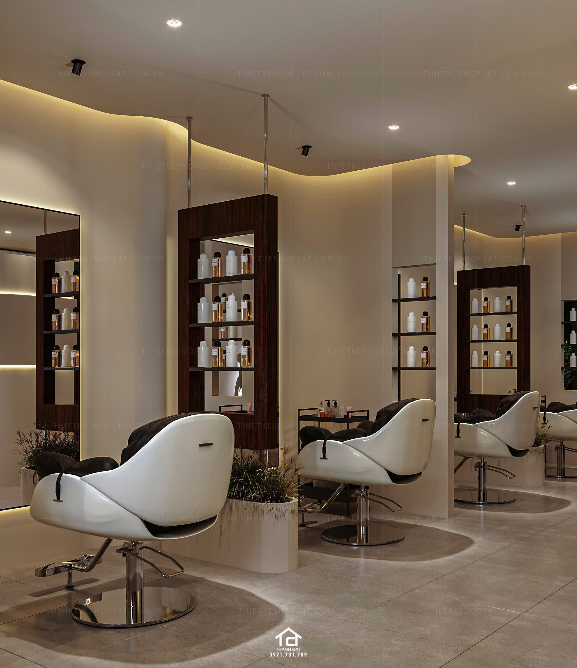 Thiết kế salon tóc đẹp ấn tượng