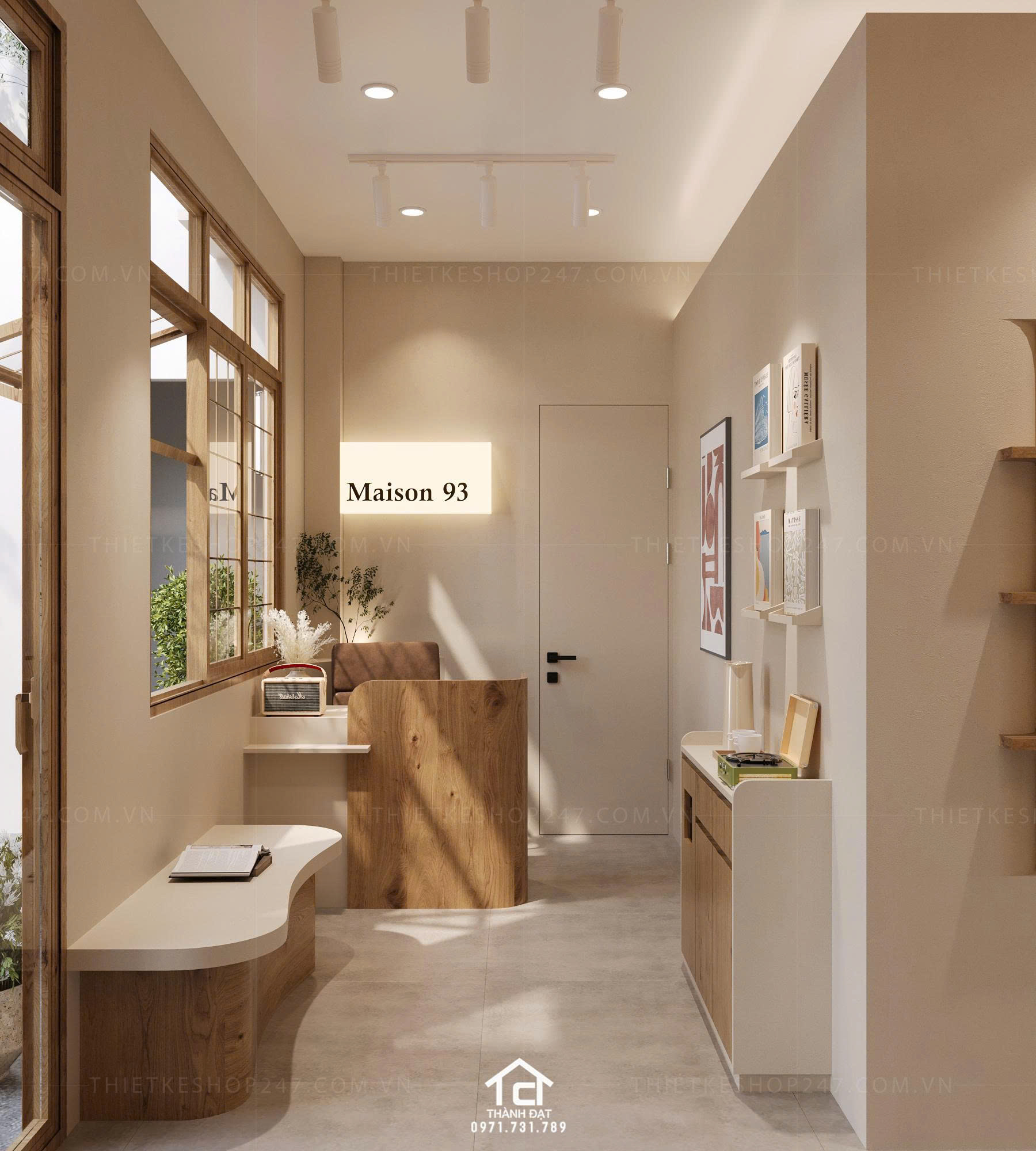 thiết kế salon tóc đẹp bắt mắt