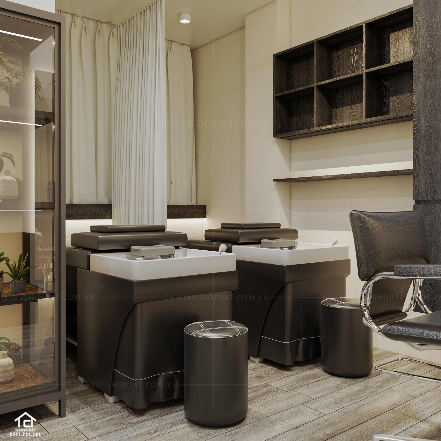 Thiết kế salon tóc đẹp bắt mắt