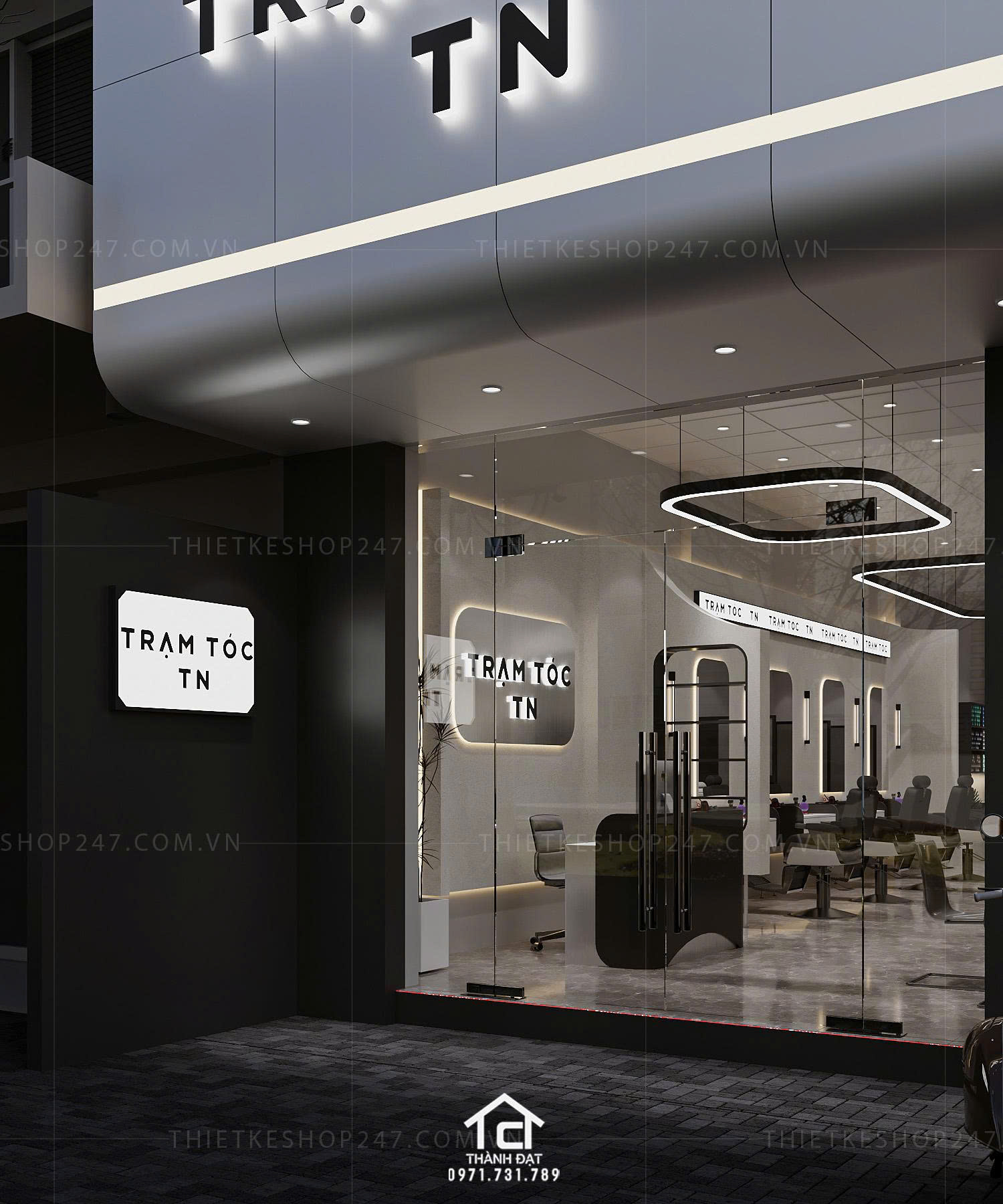 Thiết kế salon tóc đẹp hiện đại