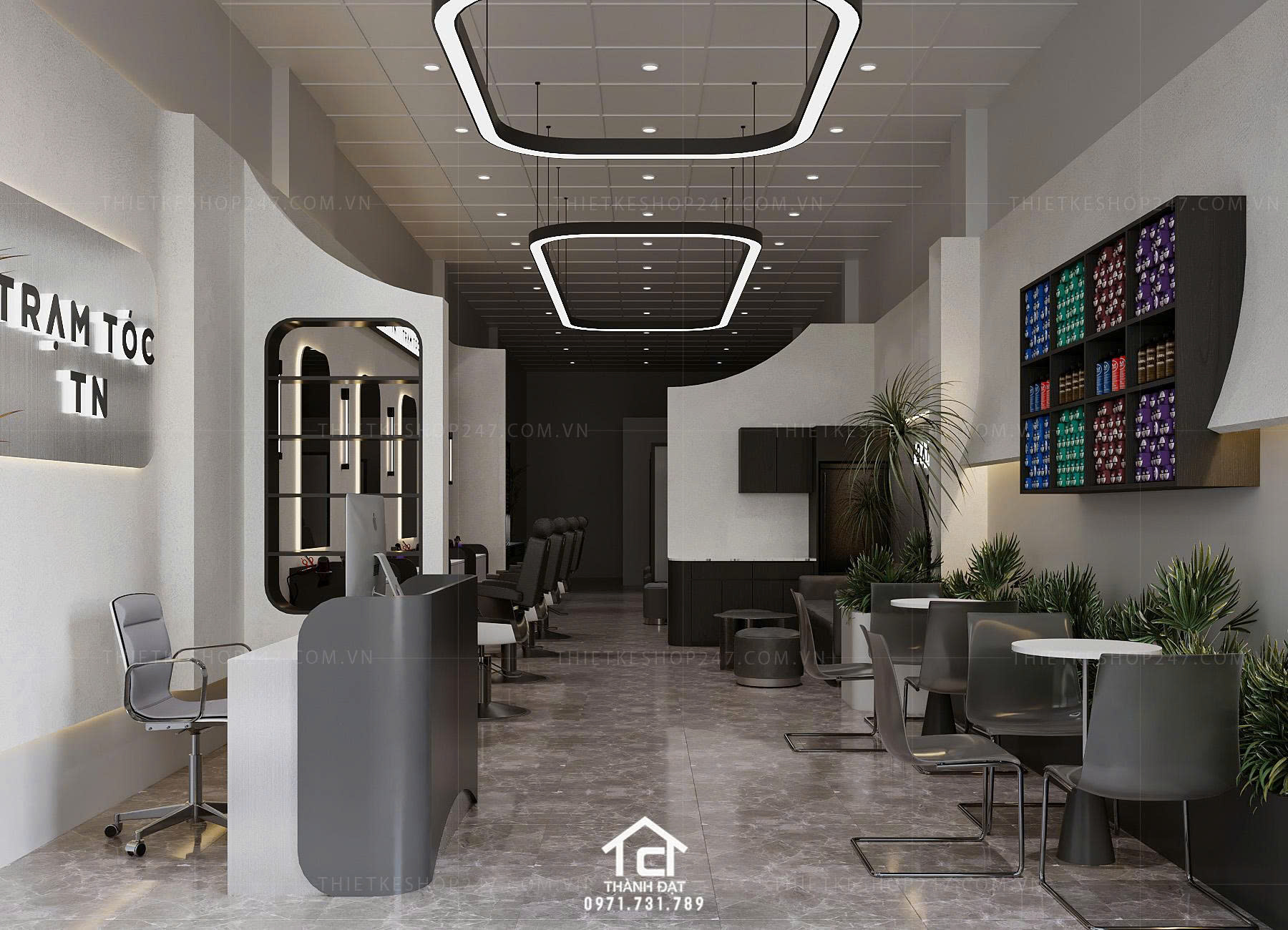 Thiết kế salon tóc đẹp lôi cuốn