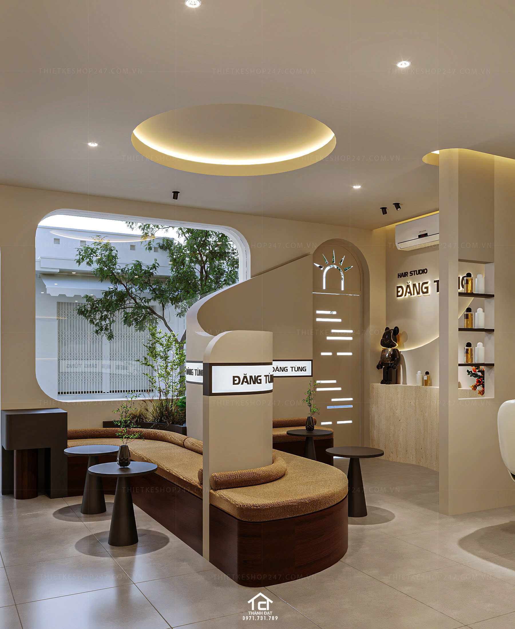 Thiết kế salon tóc đẹp lôi cuốn