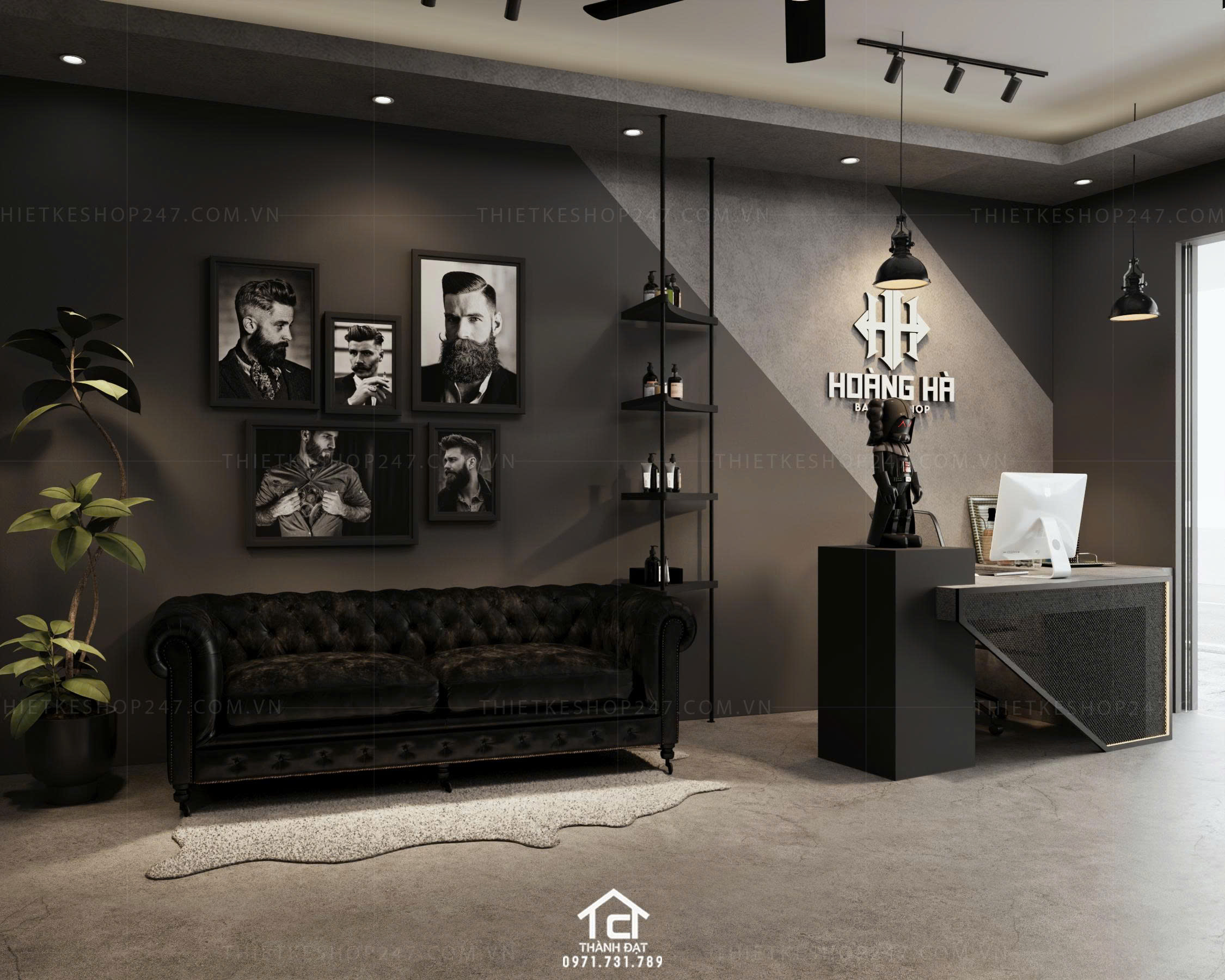 thiết kế salon tóc đẹp lôi cuốn