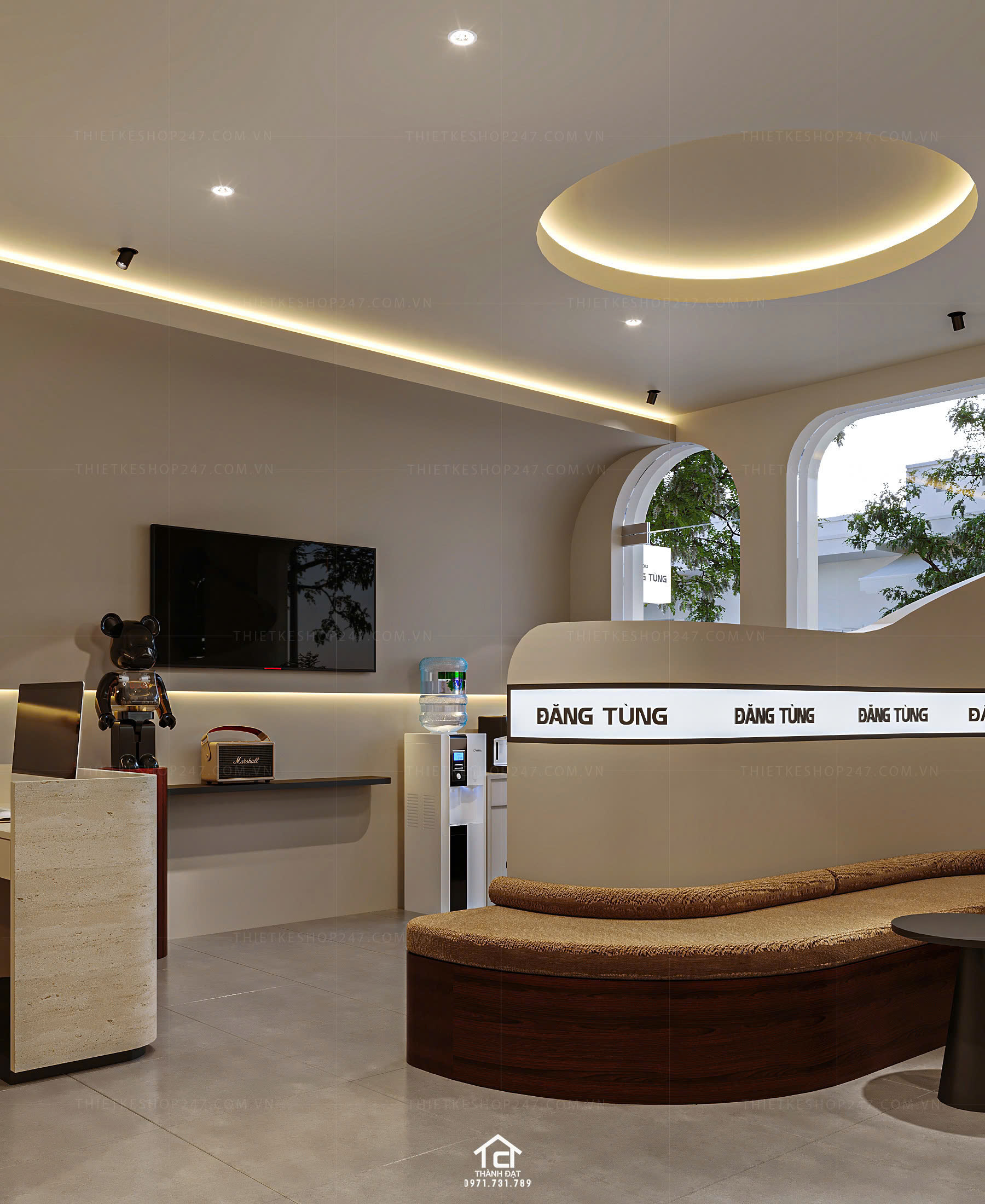 Thiết kế salon tóc đẹp lung linh