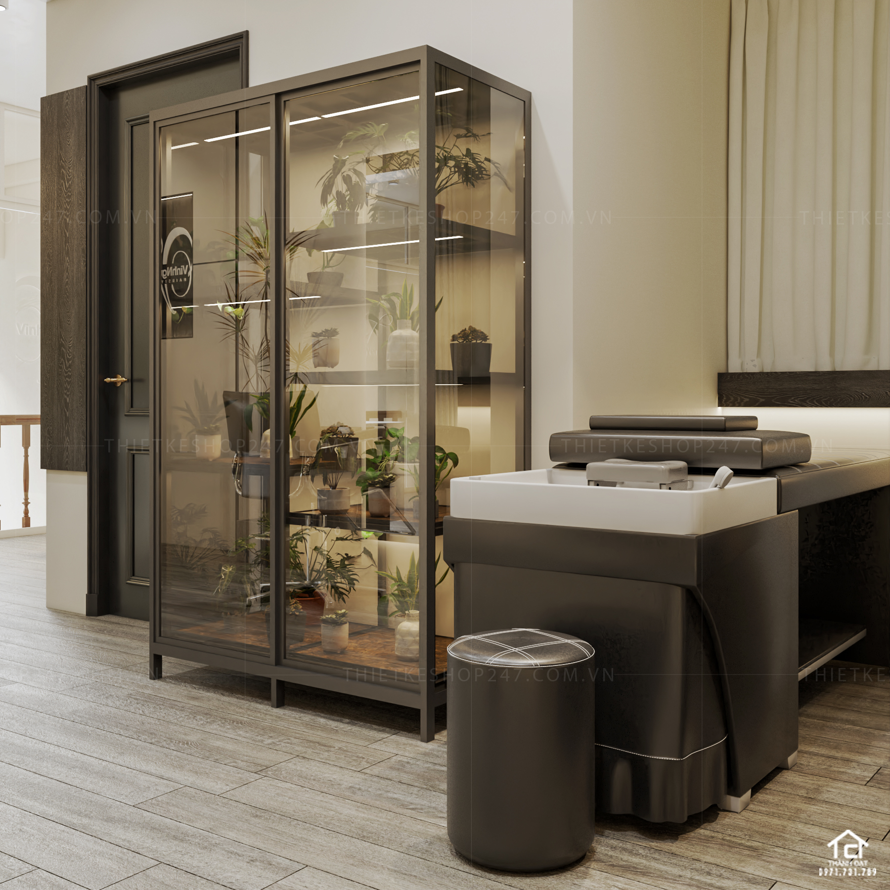 Thiết kế salon tóc đẹp phong cách