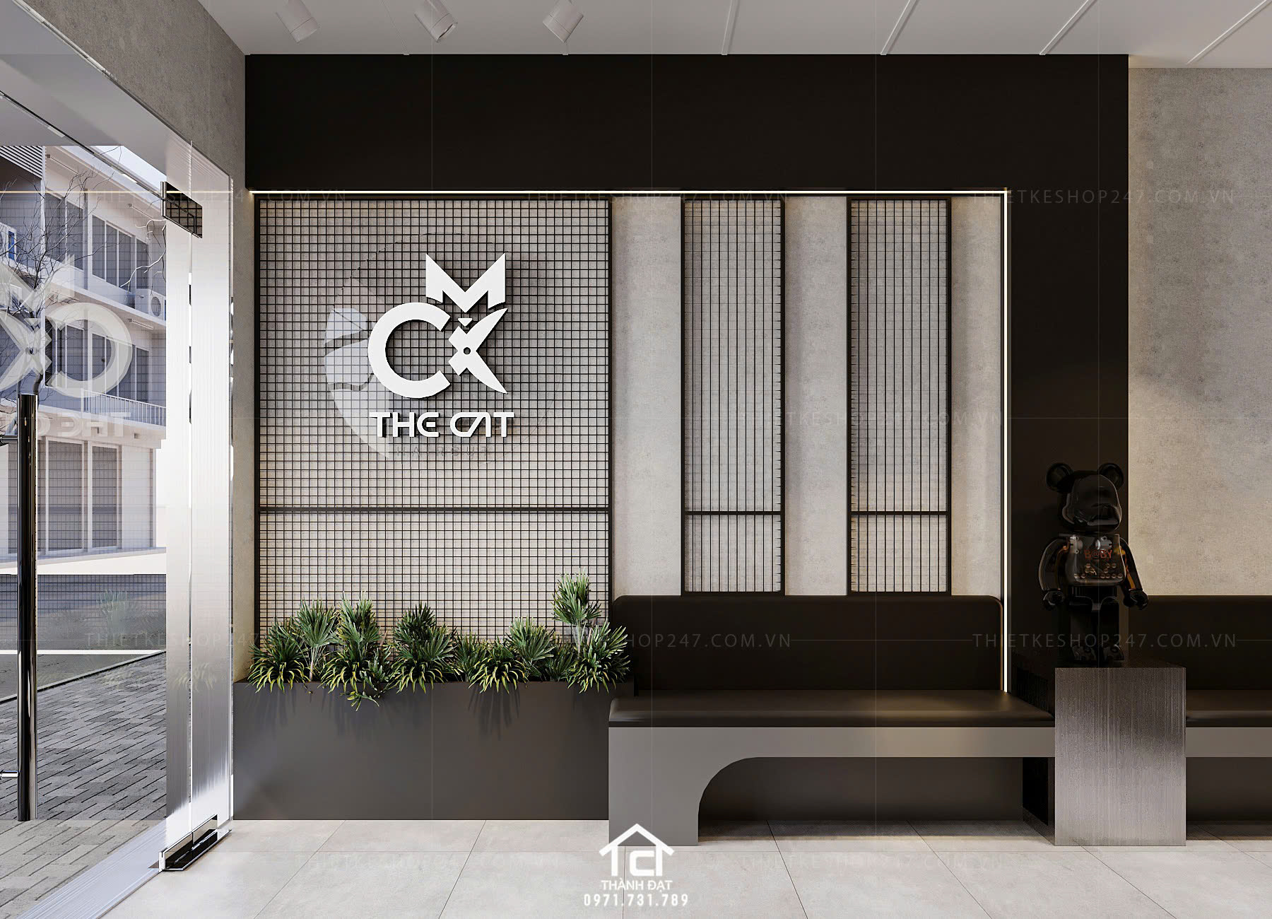 thiết kế salon tóc đẹp phong cách
