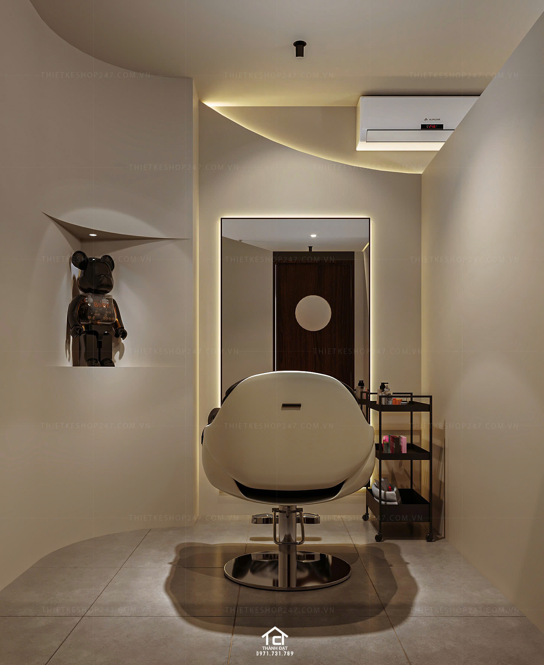 Thiết kế salon tóc đẹp sáng tạo