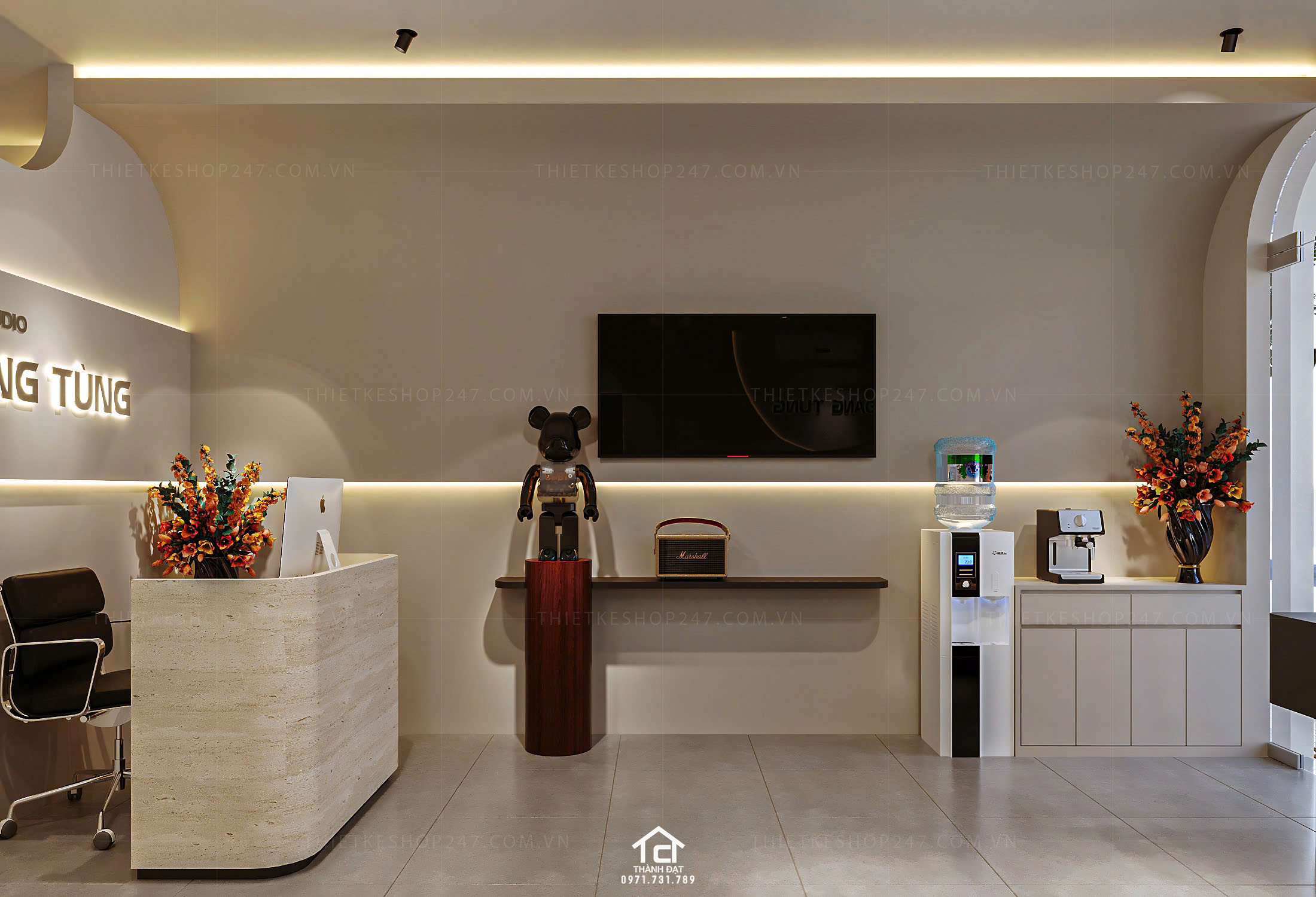 Thiết kế salon tóc đẹp sang chảnh