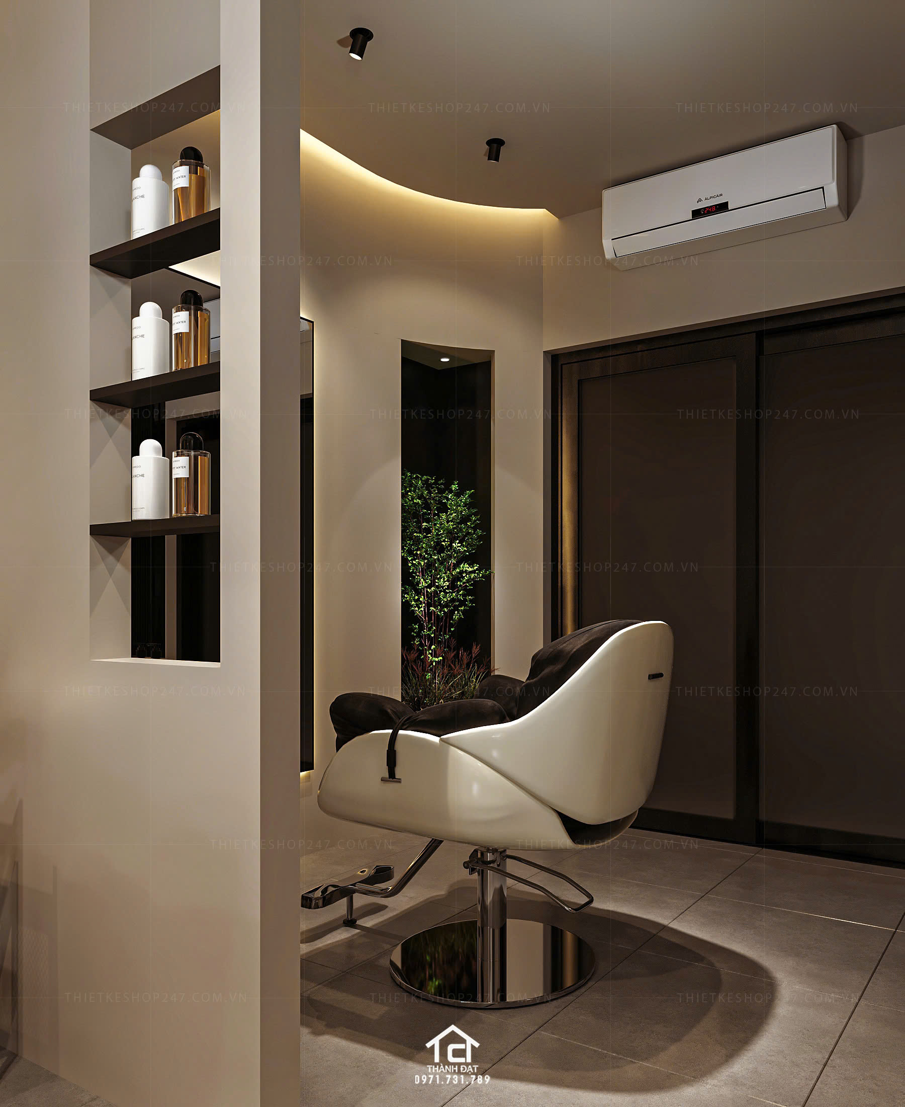 Thiết kế salon tóc đẹp thu hút