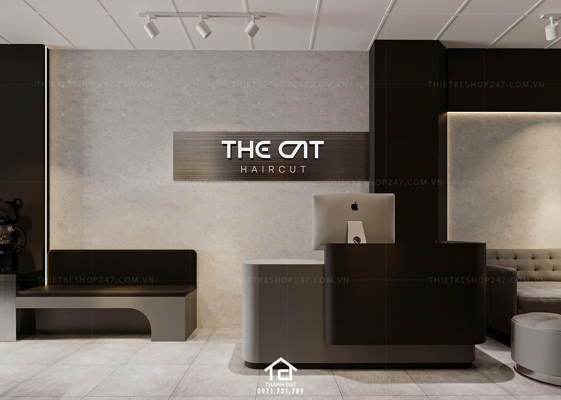 thiết kế salon tóc đẹp trẻ trung