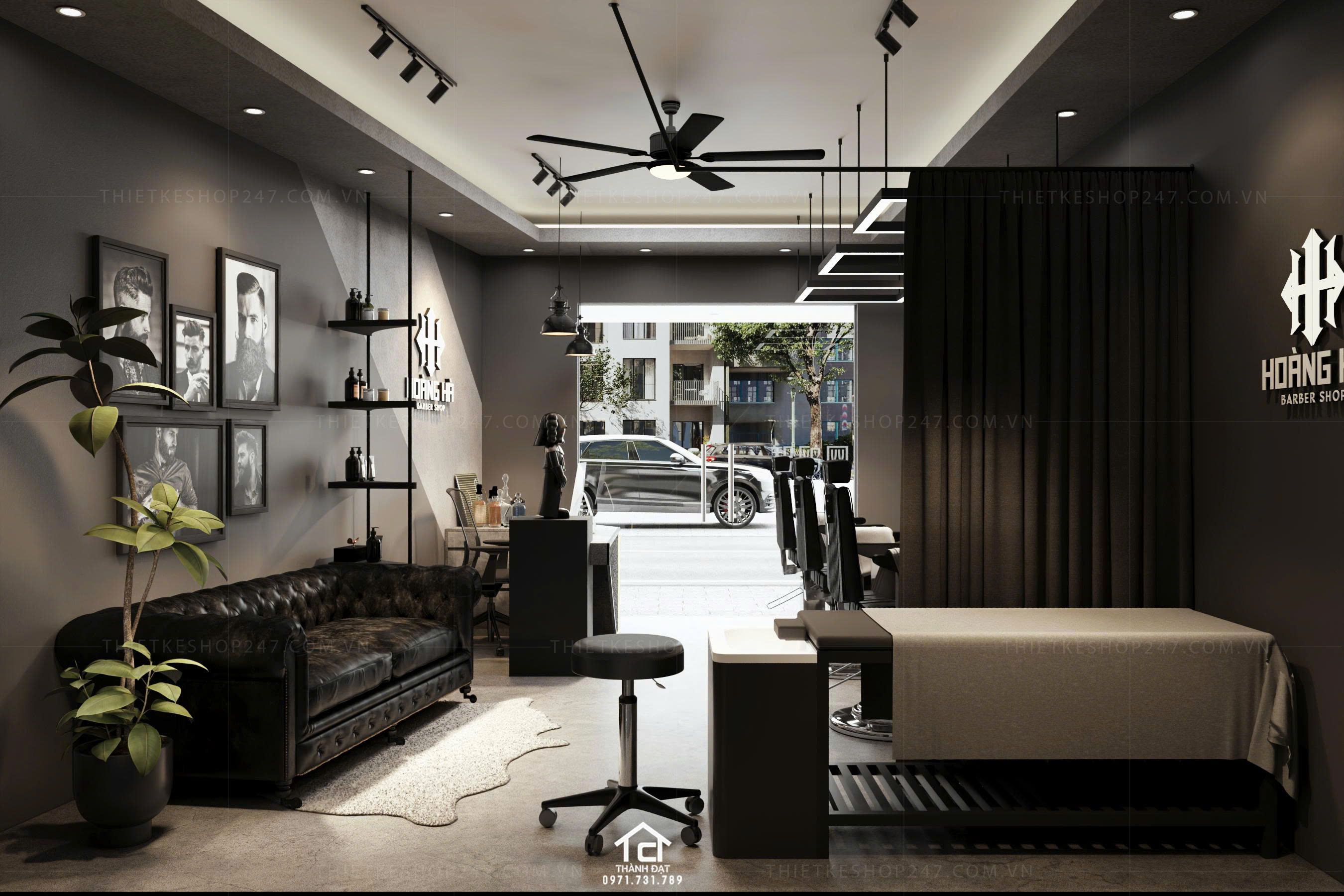thiết kế salon tóc đẹp trẻ trung