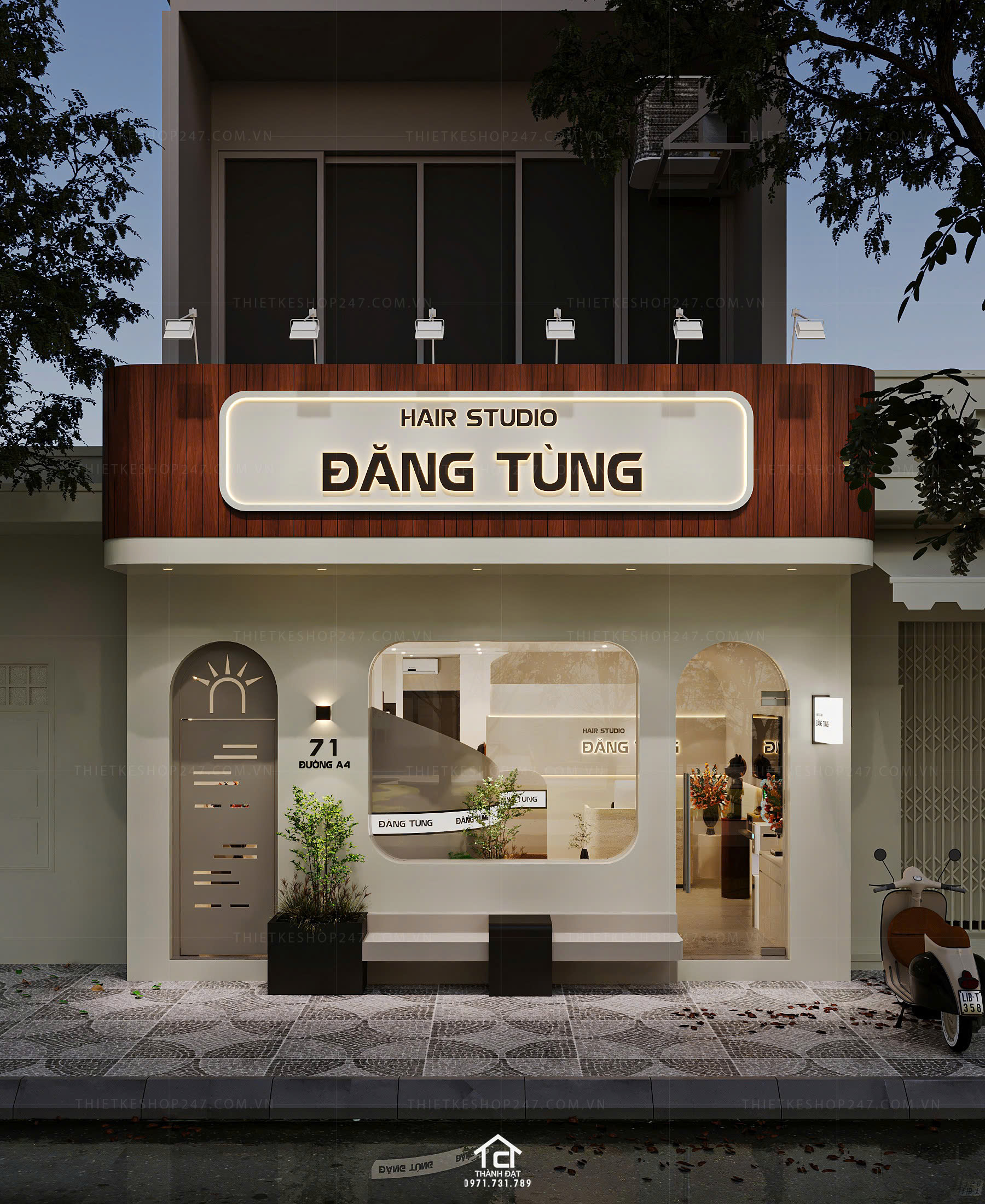 Thiết kế salon tóc đẹp