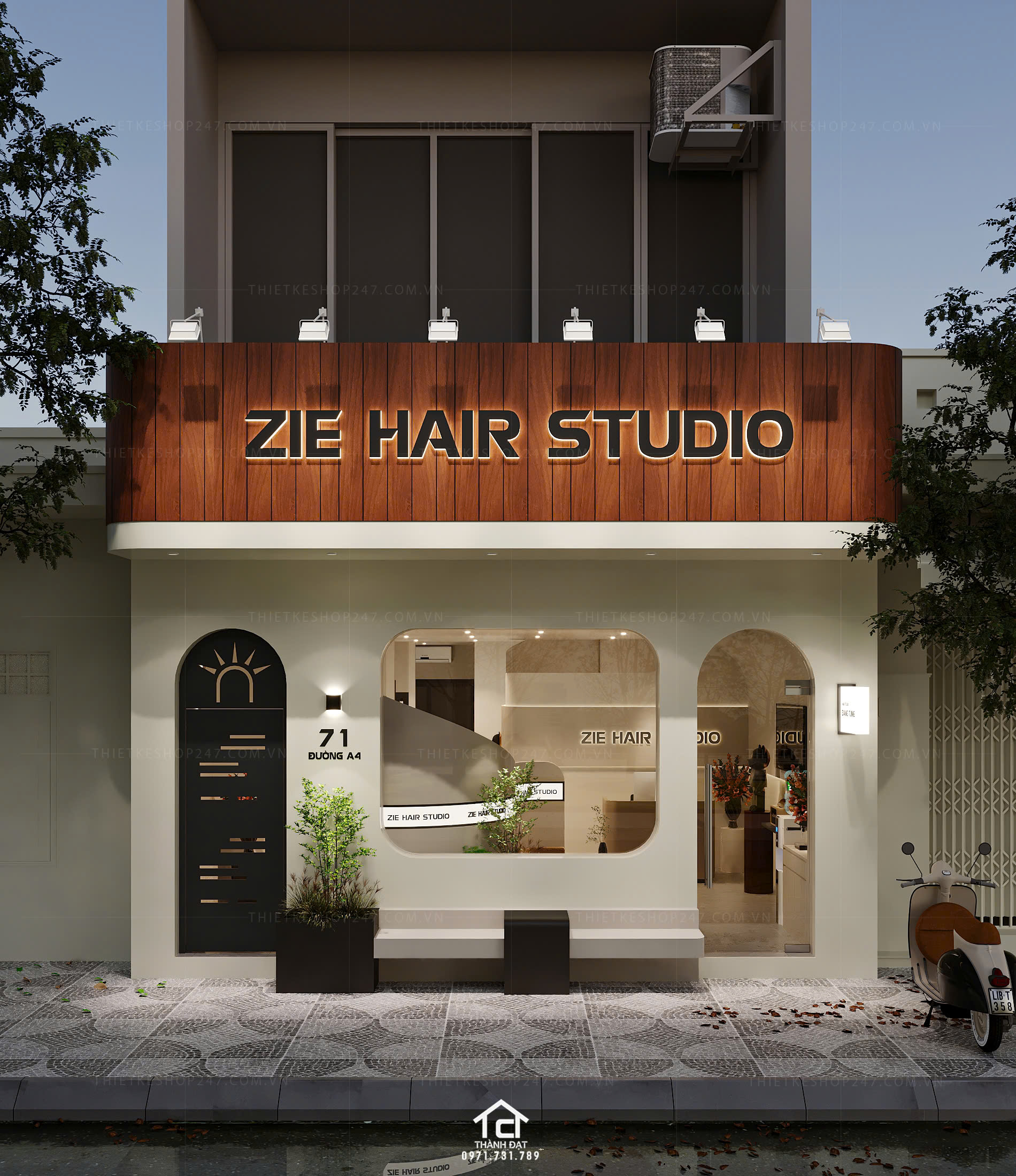 Thiết kế salon tóc đẹp