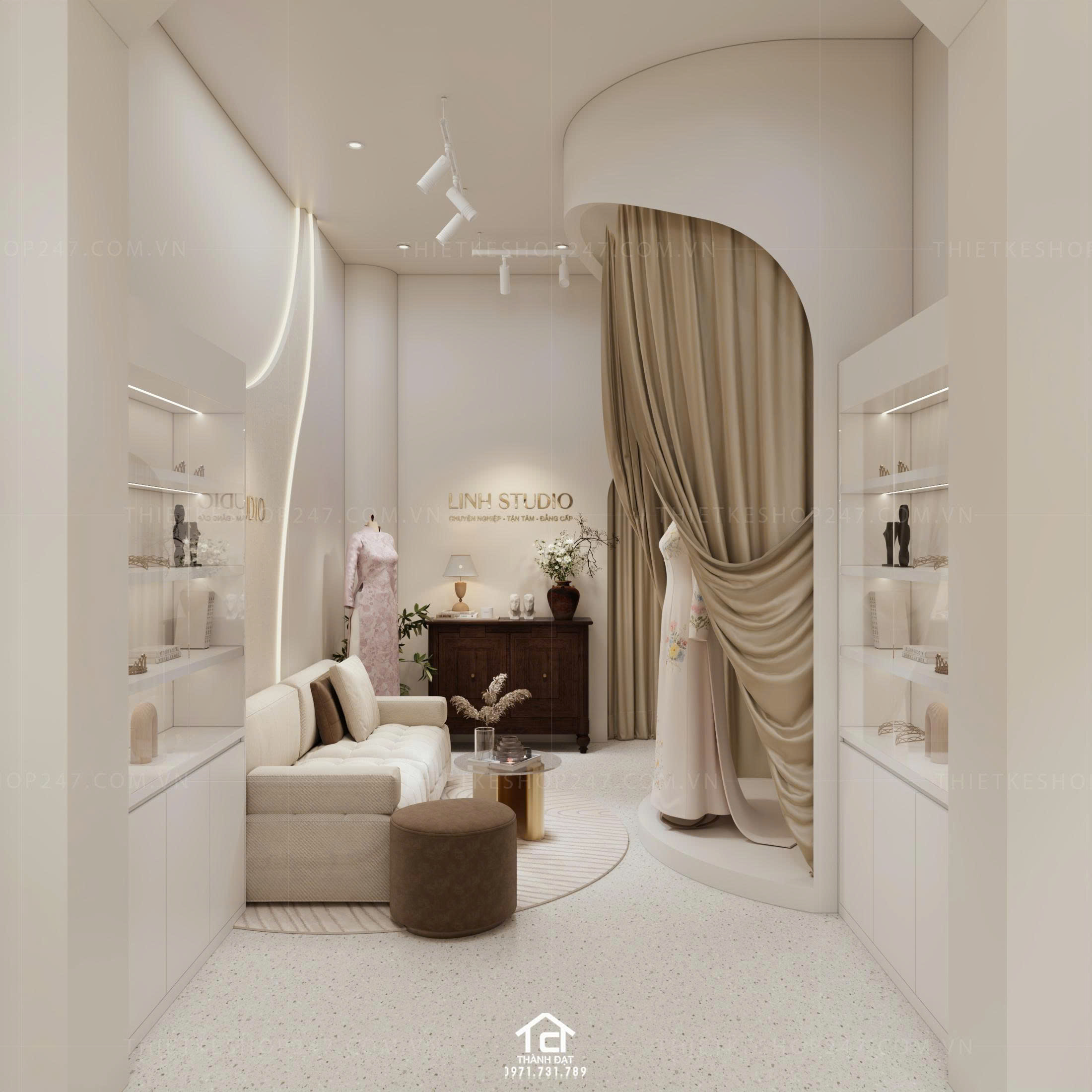 Thiết kế shop áo dài đẹp
