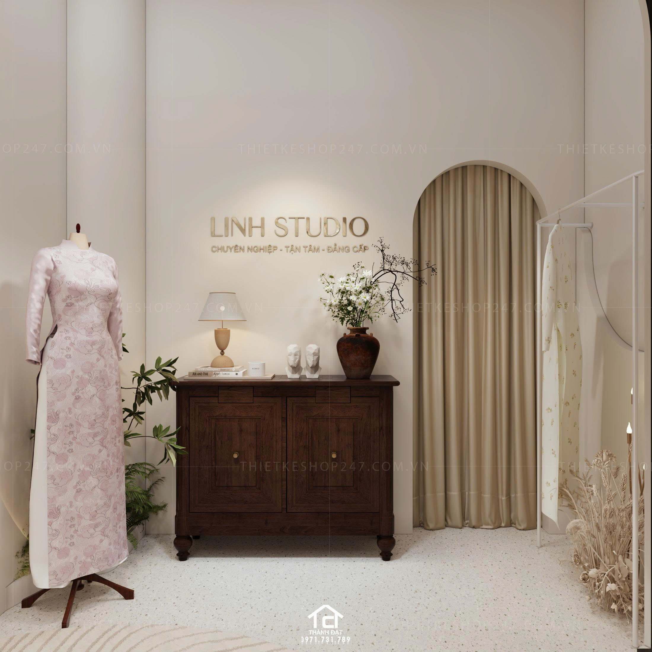 Thiết kế shop áo dài đẹp