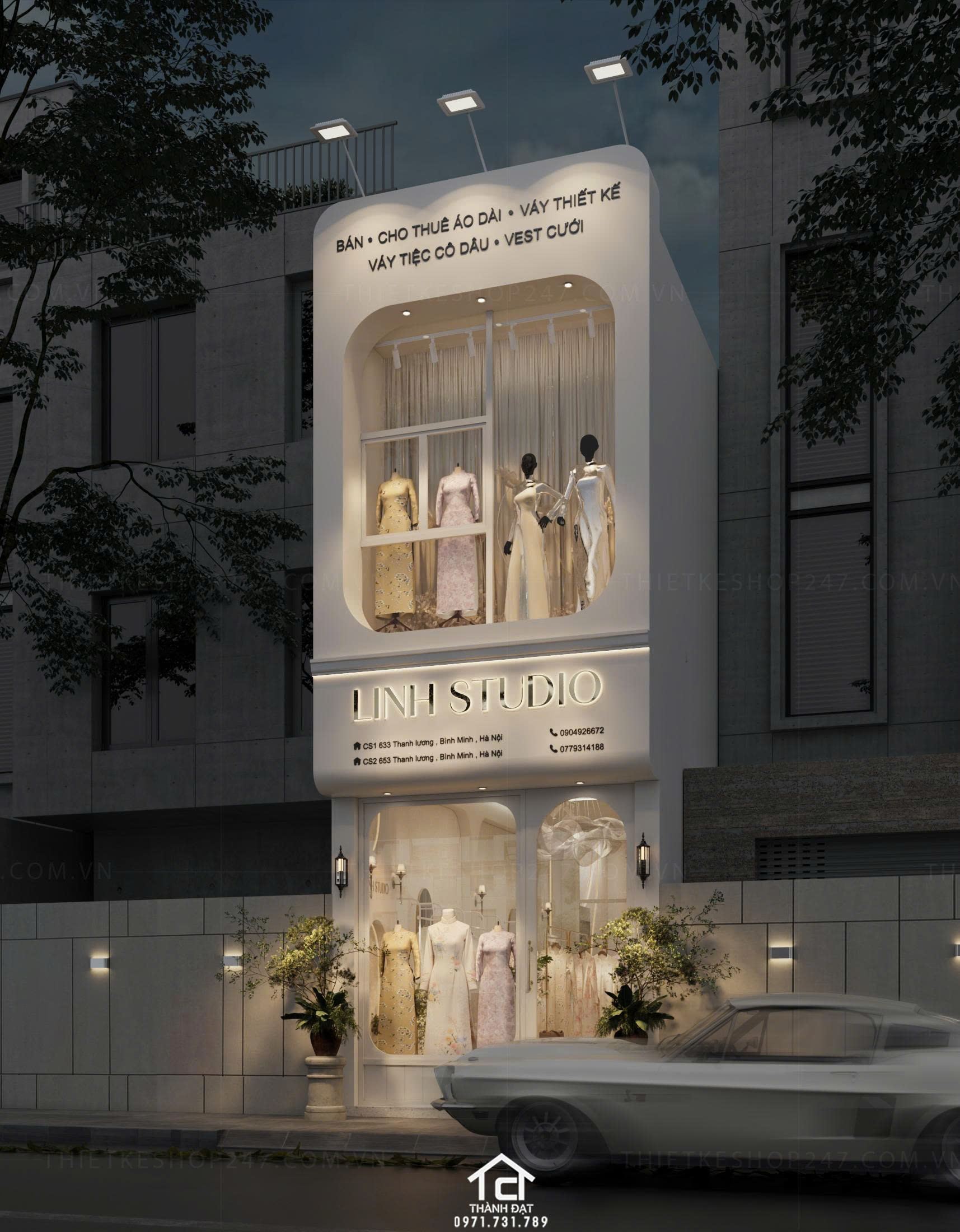 Thiết kế shop áo dài đẹp
