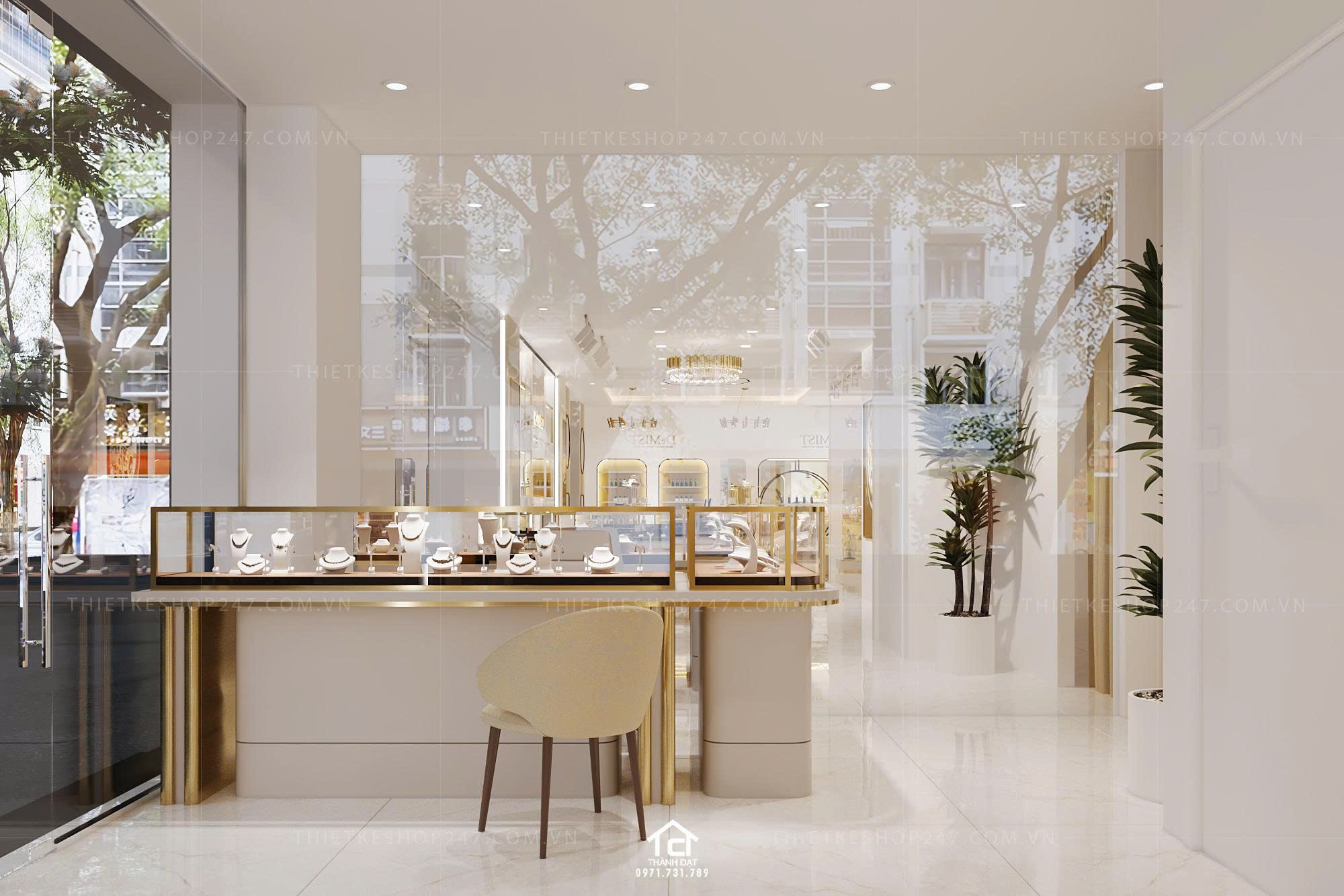 Thiết kế shop đồng hồ đẹp ấn tượng