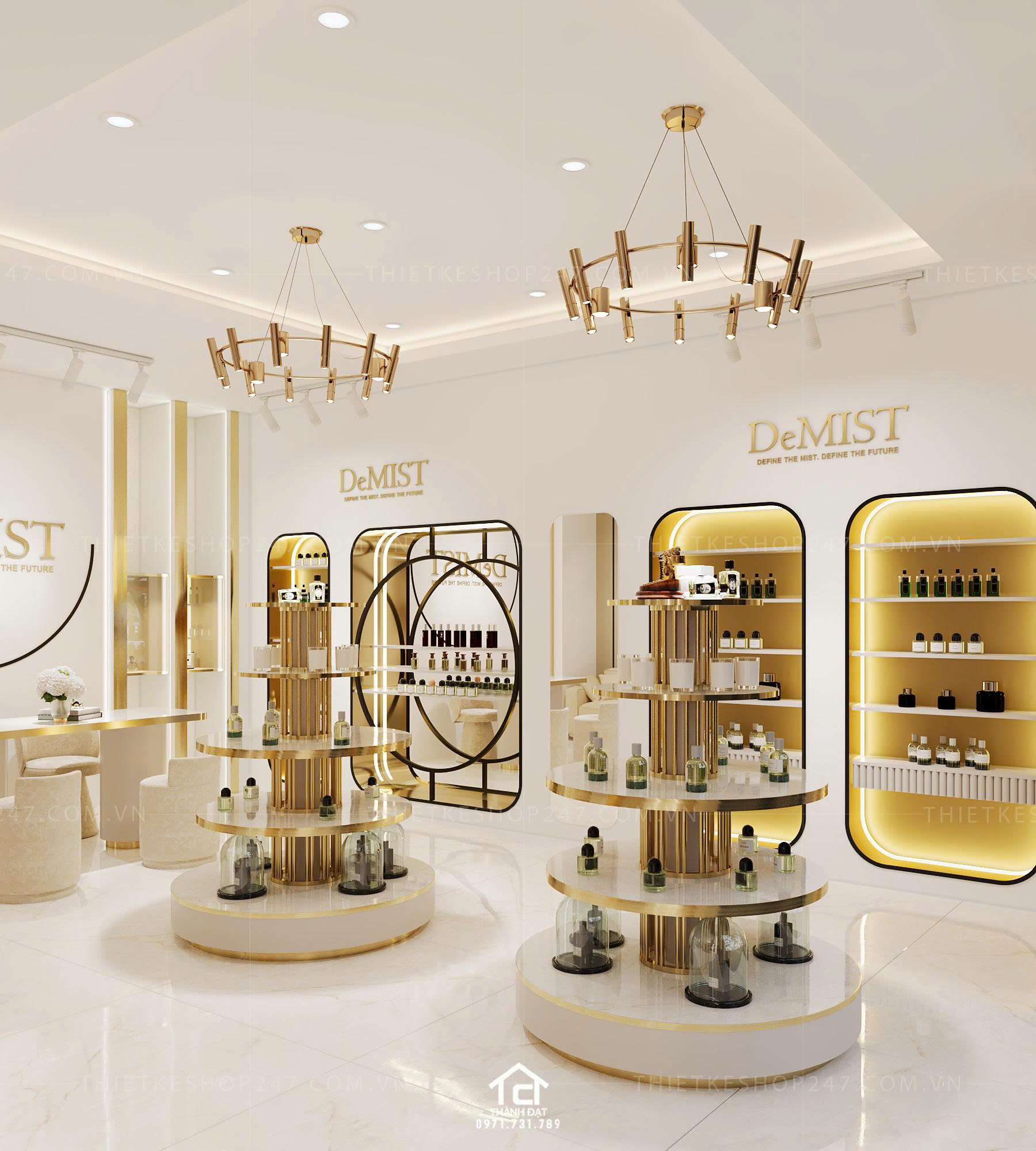 Thiết kế shop đồng hồ đẹp hiện đại