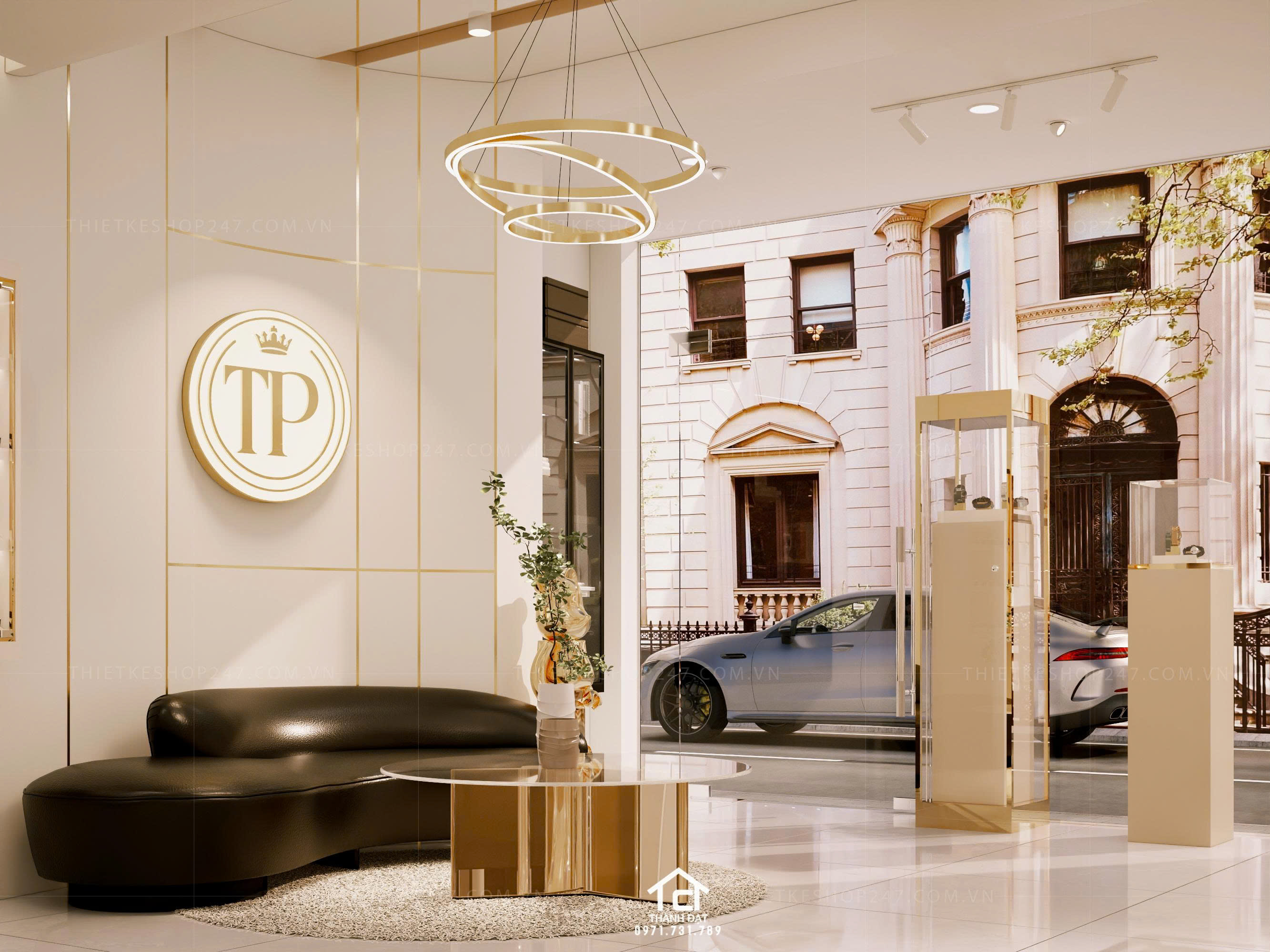 Thiết kế shop đồng hồ đẹp lung linh