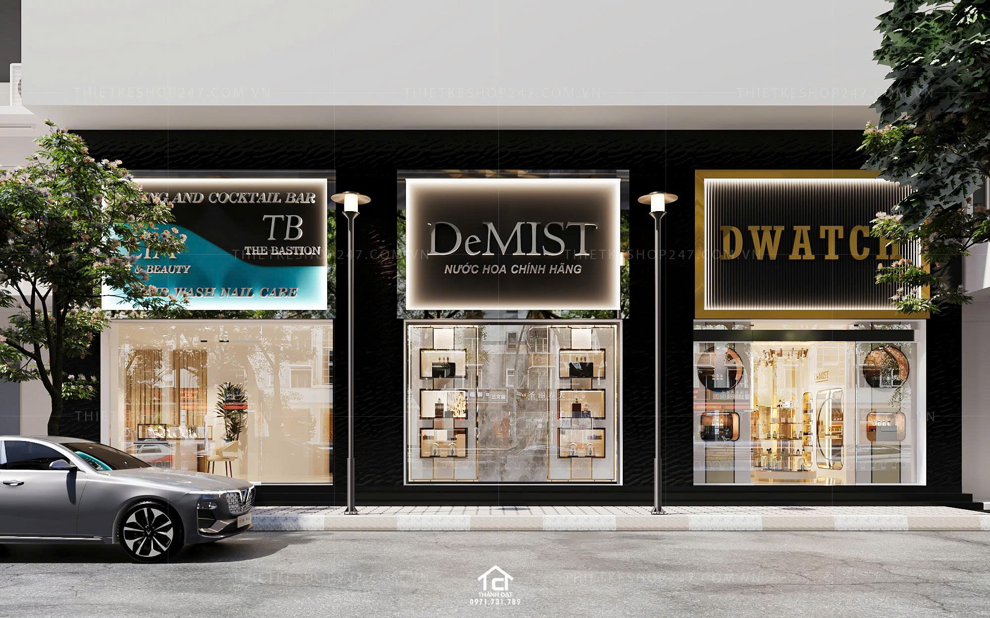 thiết kế shop đồng hồ đẹp