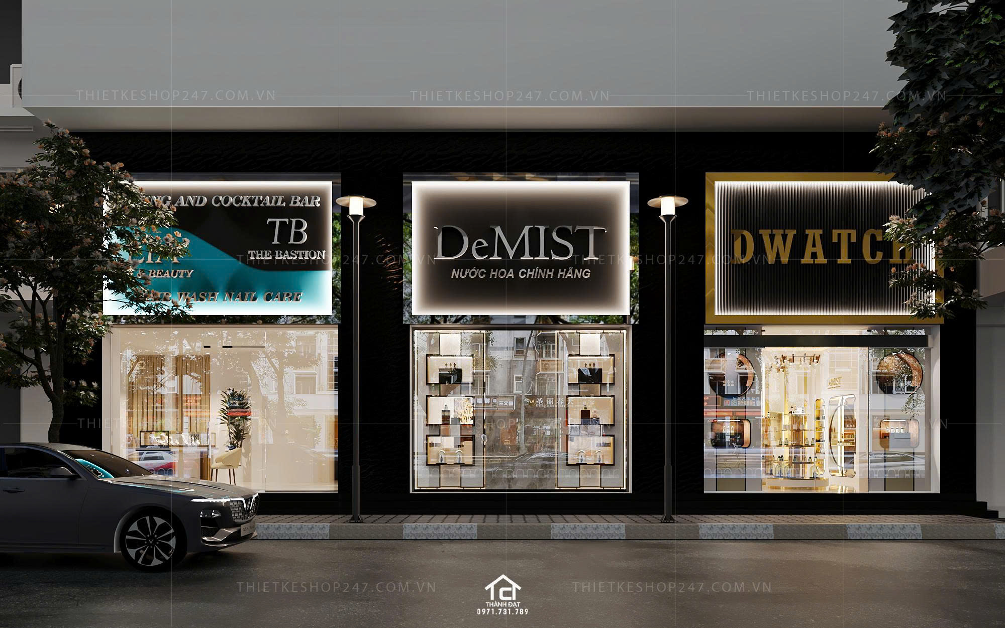 thiết kế shop đồng hồ đẹp