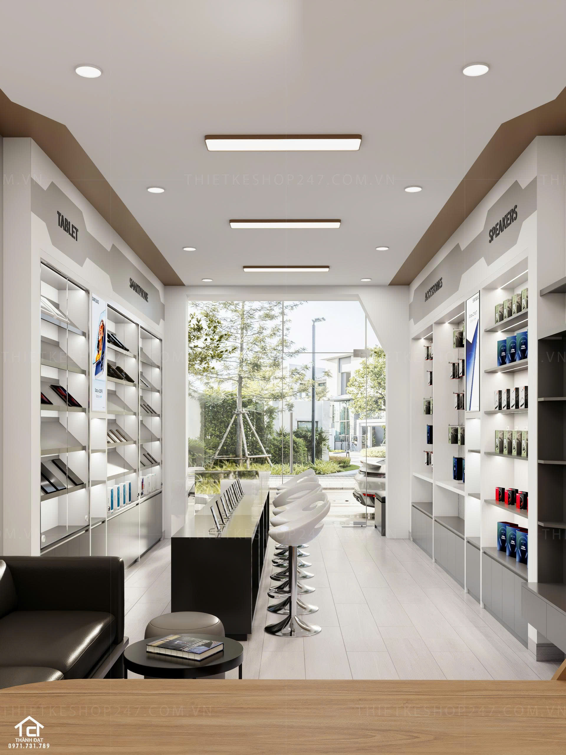 thiết kế shop điện thoại đẹp ấn tượng