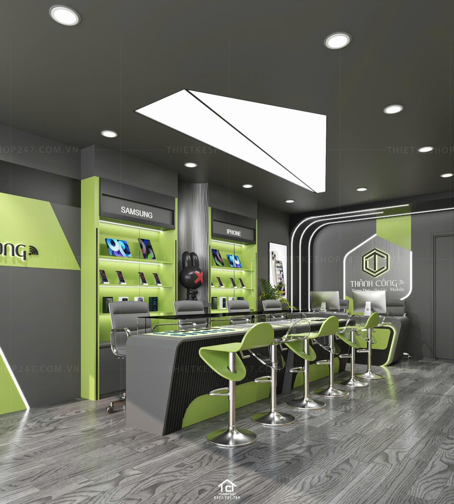 thiết kế shop điện thoại đẹp ấn tượng