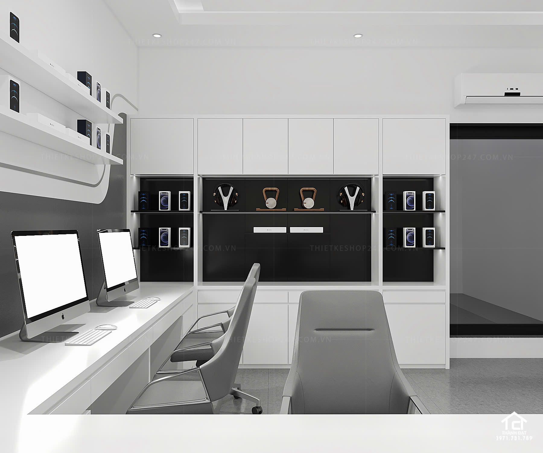 thiết kế shop điện thoại đẹp ấn tượng