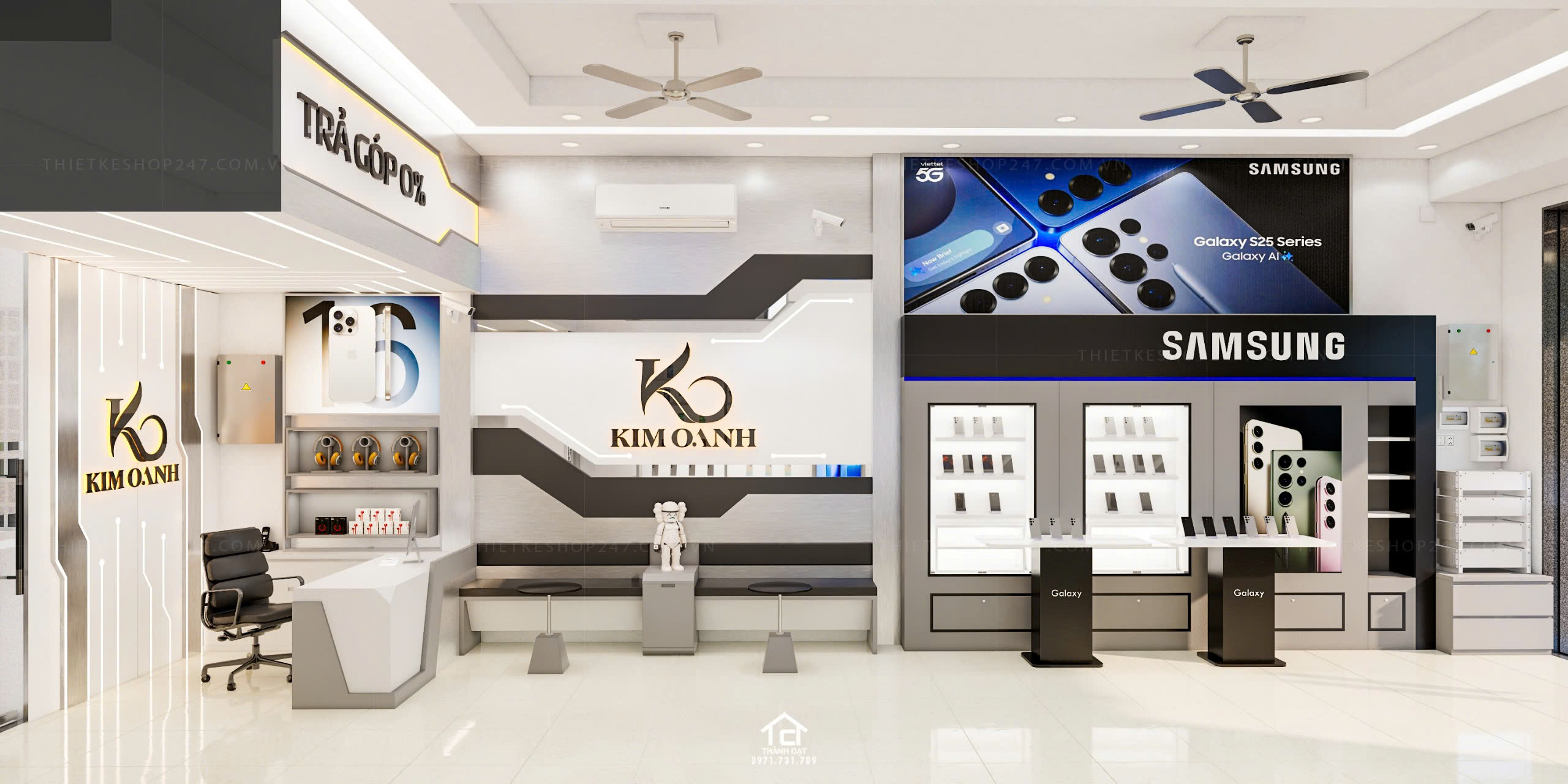 thiết kế shop điện thoại đẹp bắt mắt
