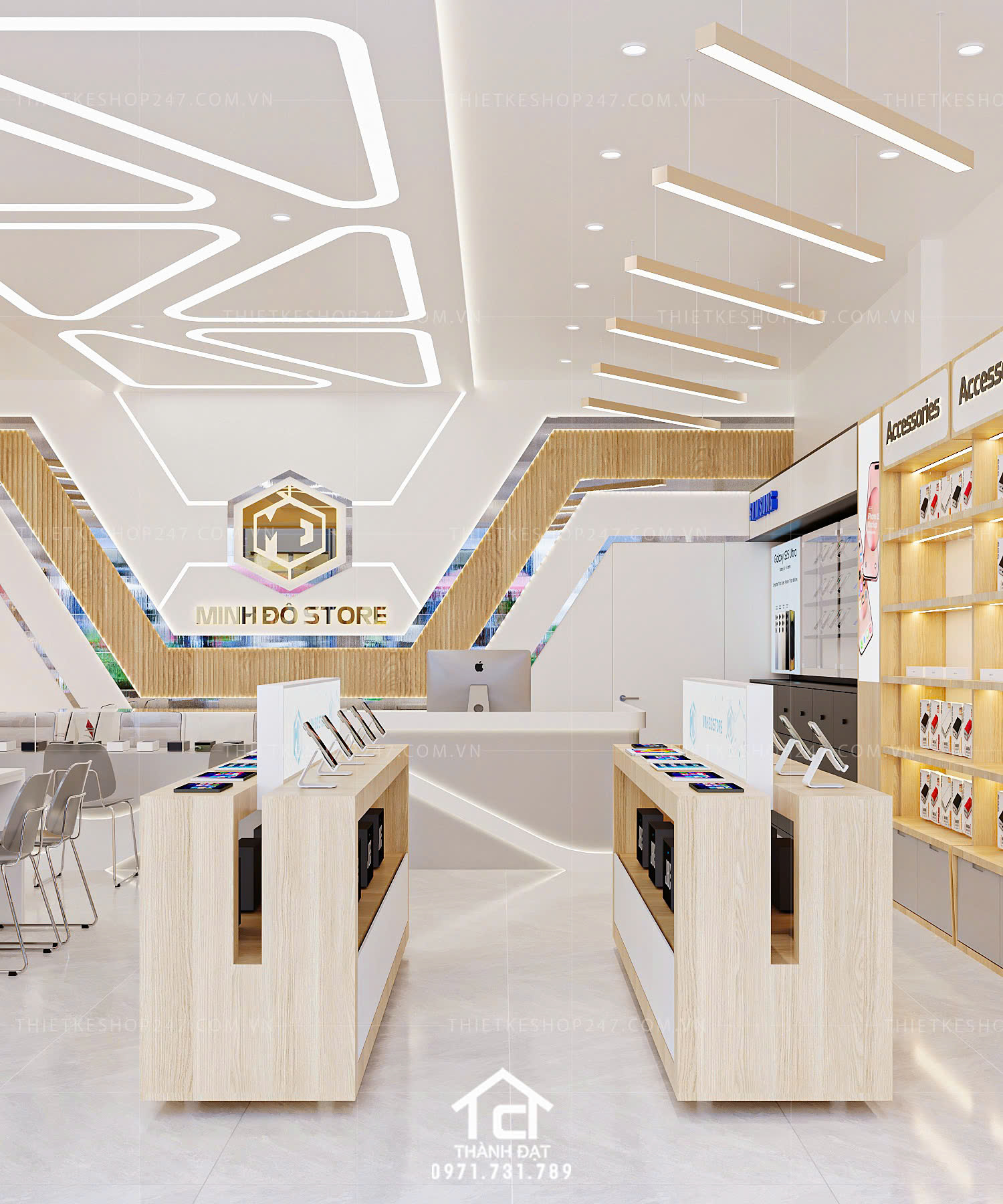 thiết kế shop điện thoại đẹp bắt mắt