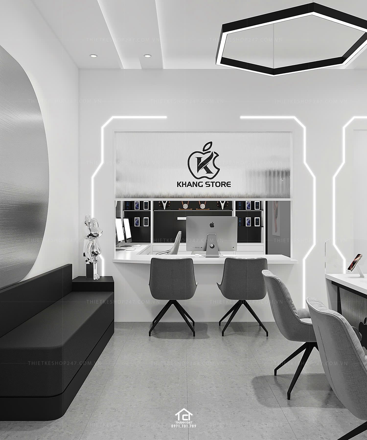 thiết kế shop điện thoại đẹp bắt mắt