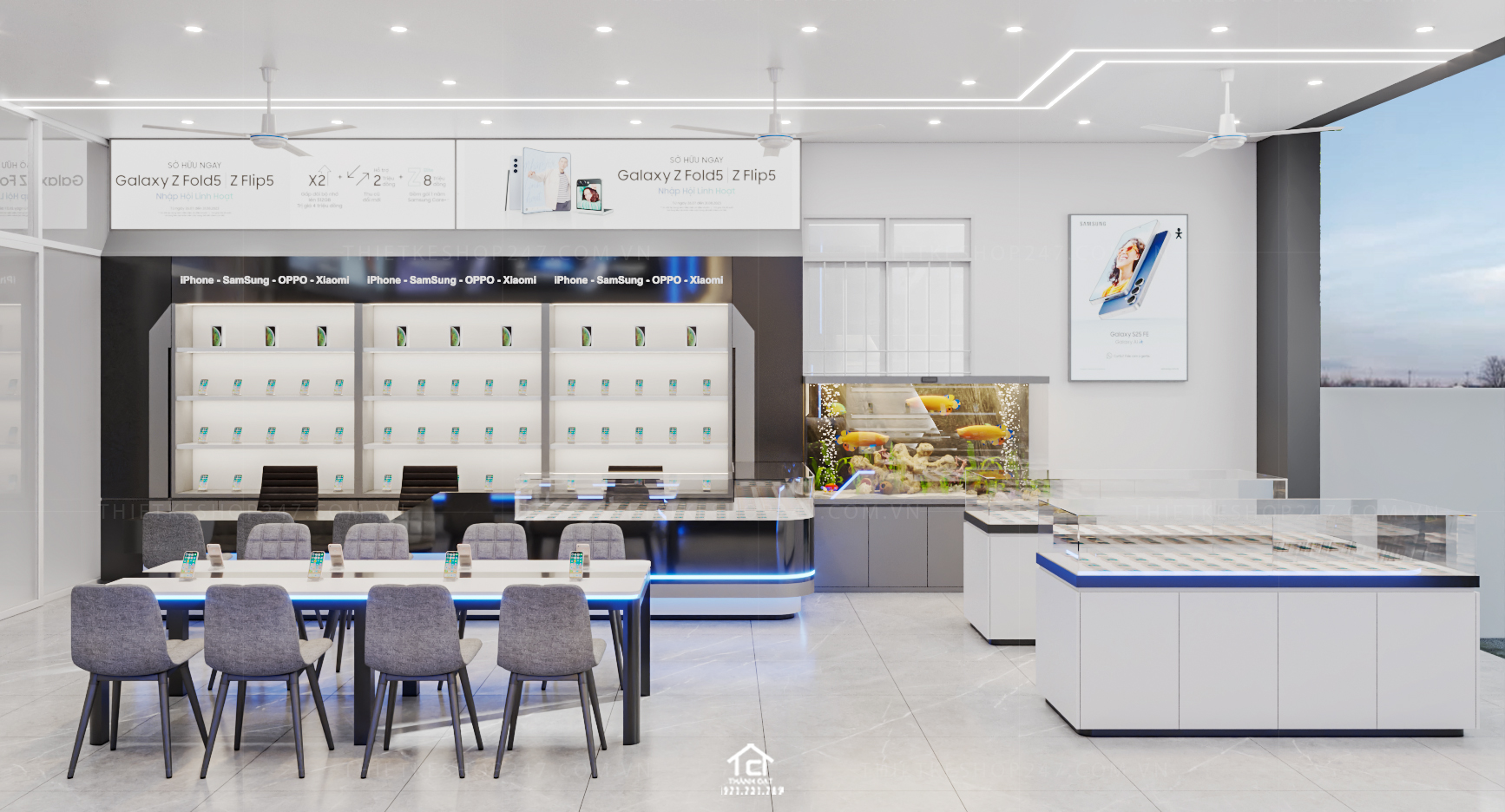 thiết kế shop điện thoại đẹp bắt mắt
