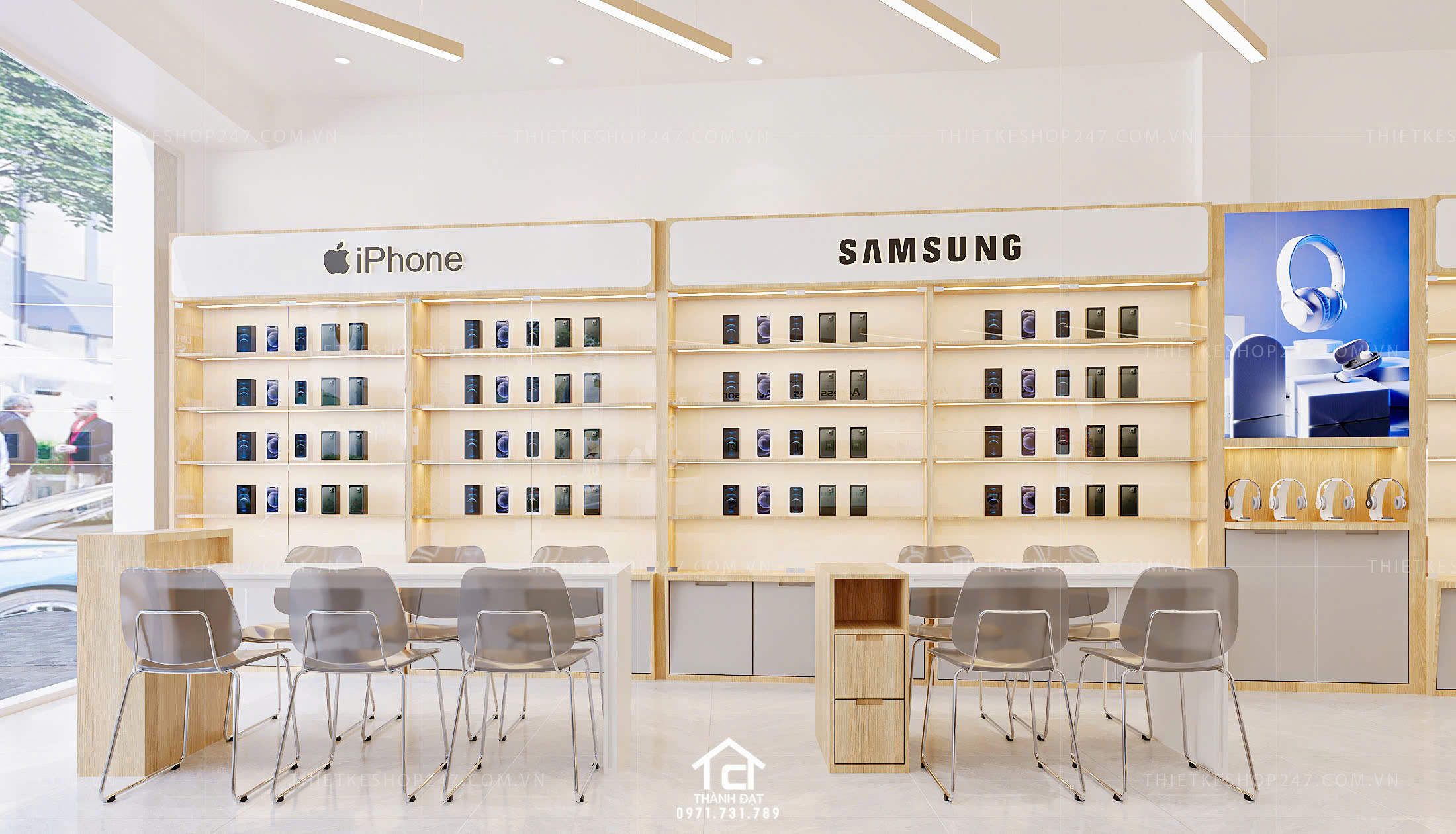 thiết kế shop điện thoại đẹp lôi cuốn