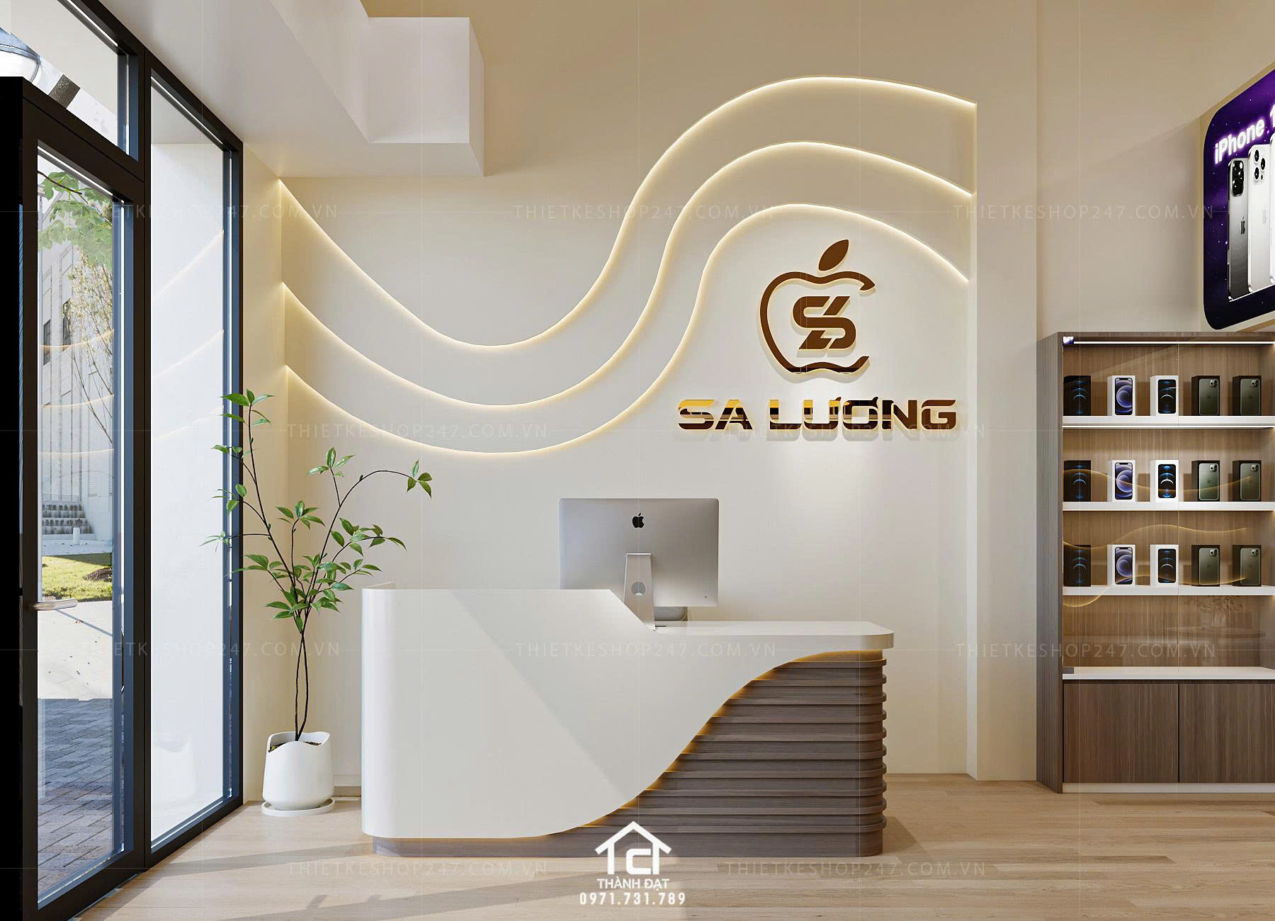 thiết kế shop điện thoại đẹp lôi cuốn