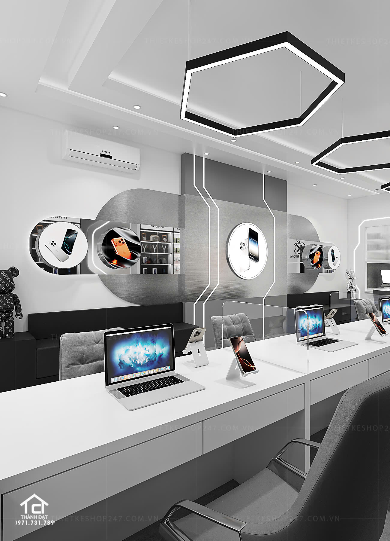 thiết kế shop điện thoại đẹp lôi cuốn