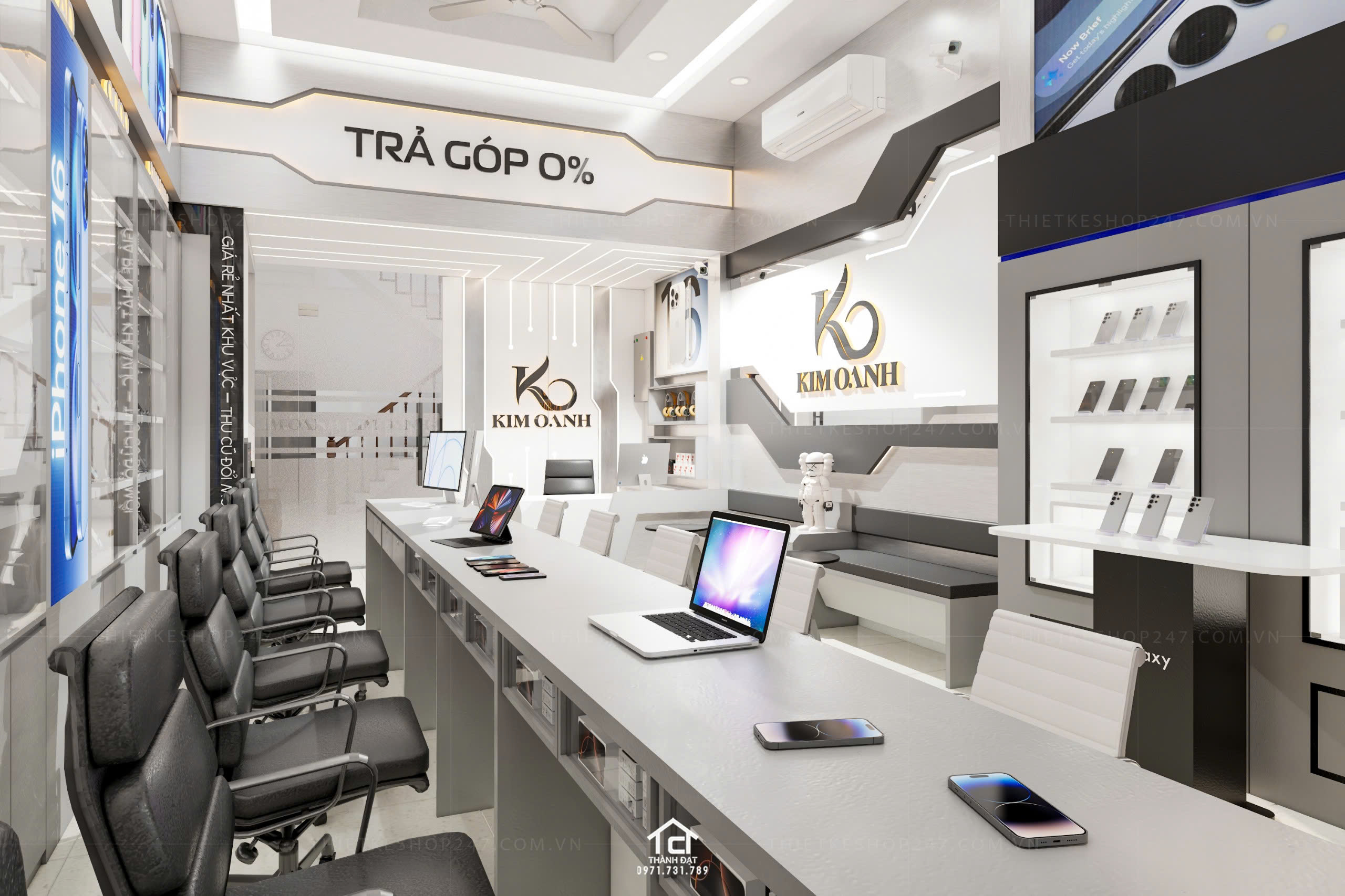 thiết kế shop điện thoại đẹp nổi bật