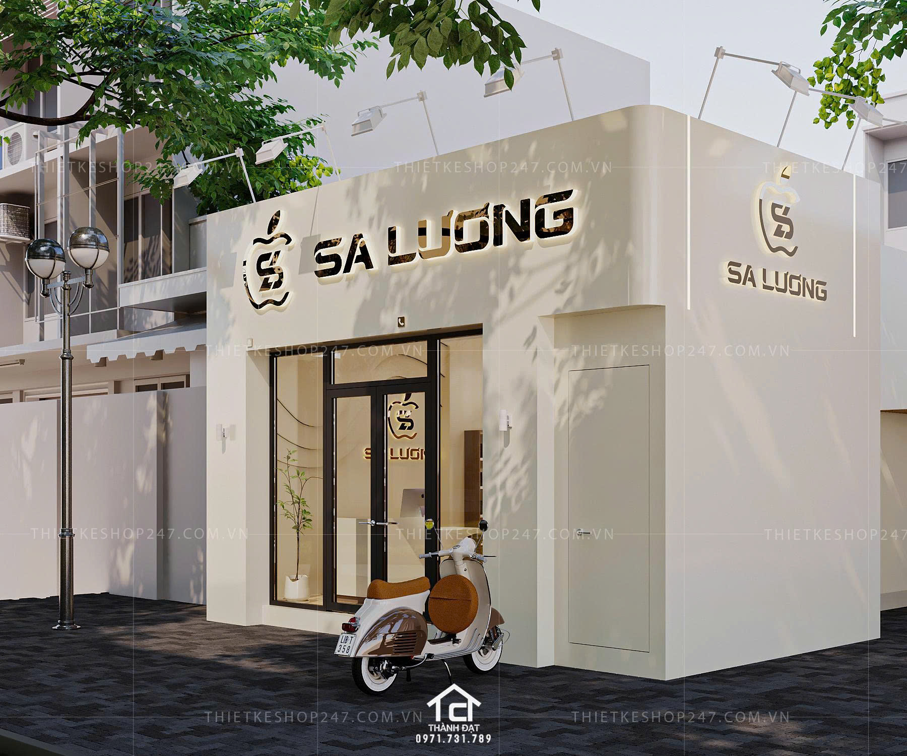 thiết kế shop điện thoại đẹp nổi bật