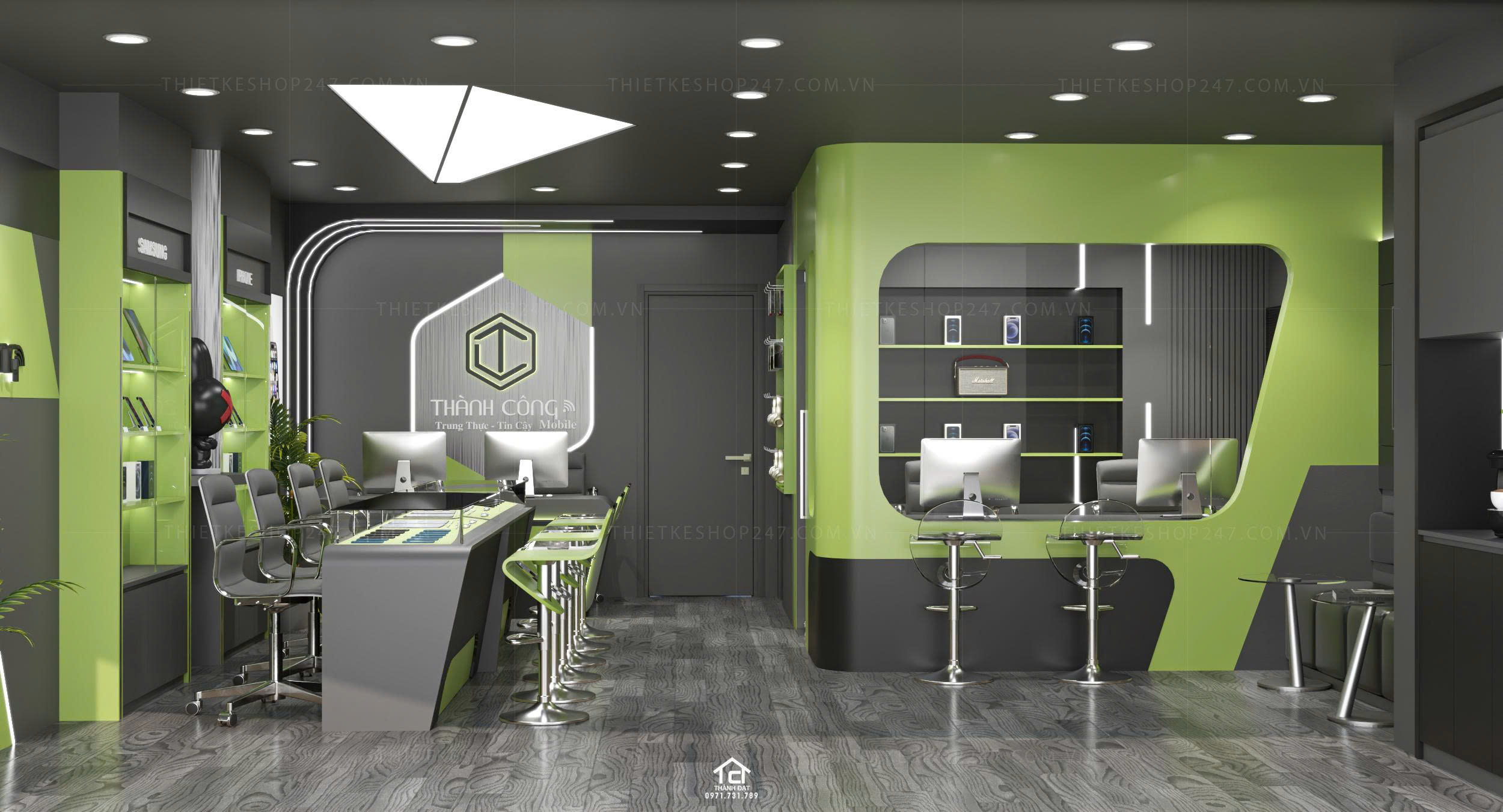 thiết kế shop điện thoại đẹp nổi bật