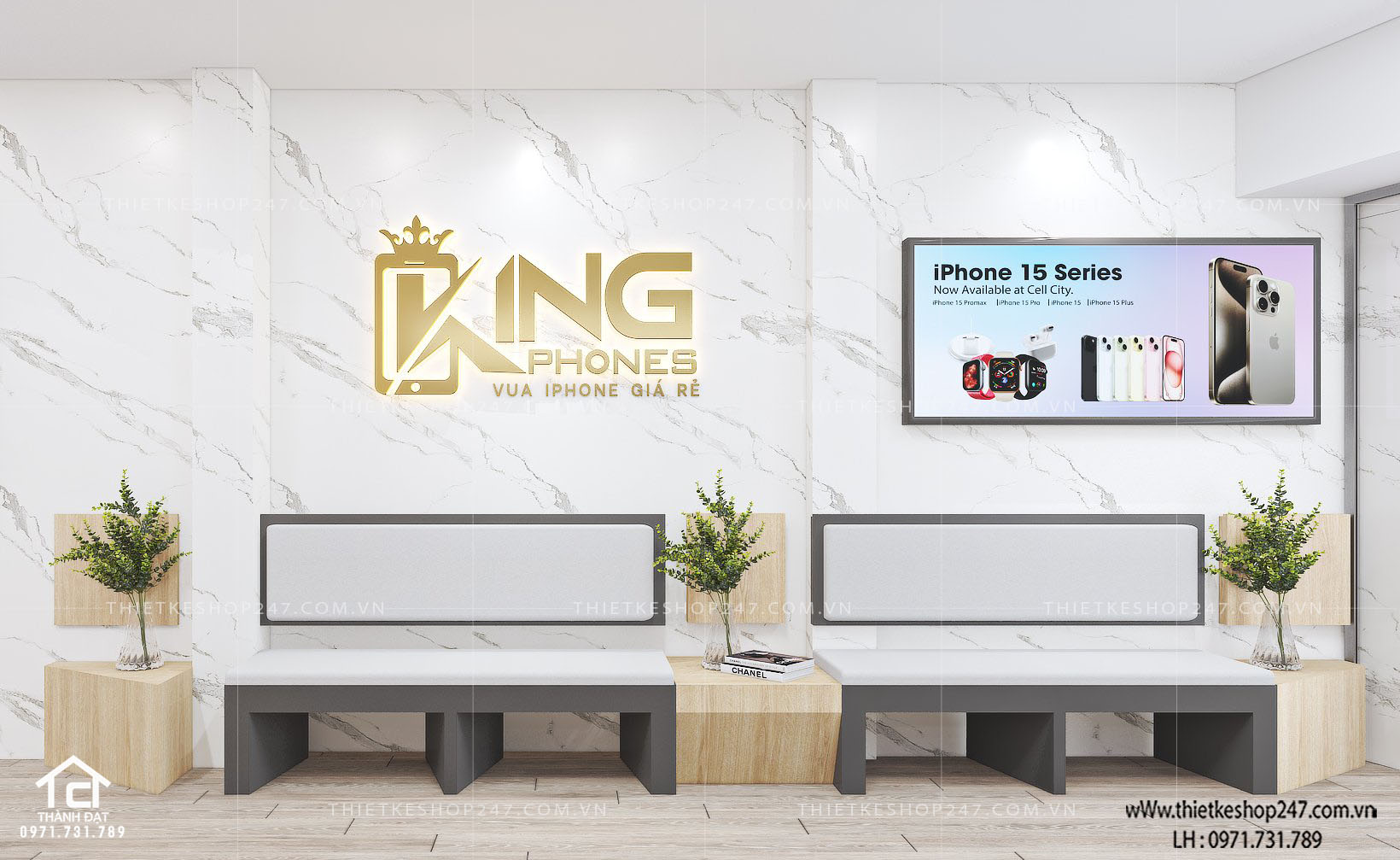 thiết kế shop điện thoại đẹp nổi bật