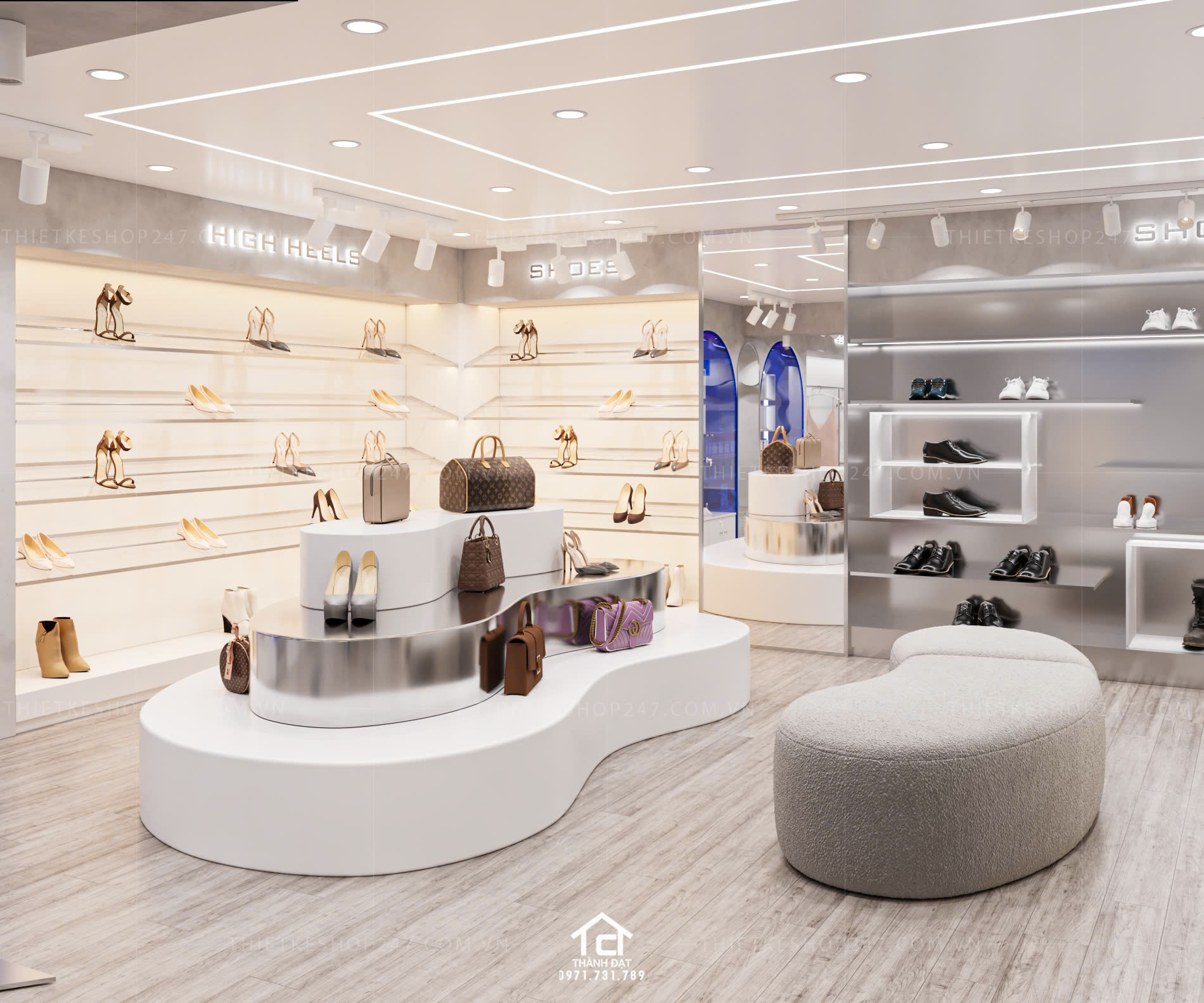 Mẫu thiết kế shop thời trang đẹp ấn tượng và sang trọng – TT SHOP