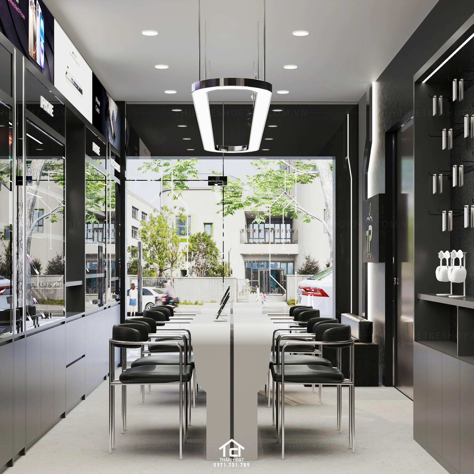 thiết kế shop điện thoại đẹp phong cách