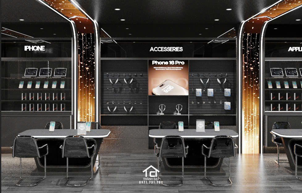 thiết kế shop điện thoại đẹp phong cách